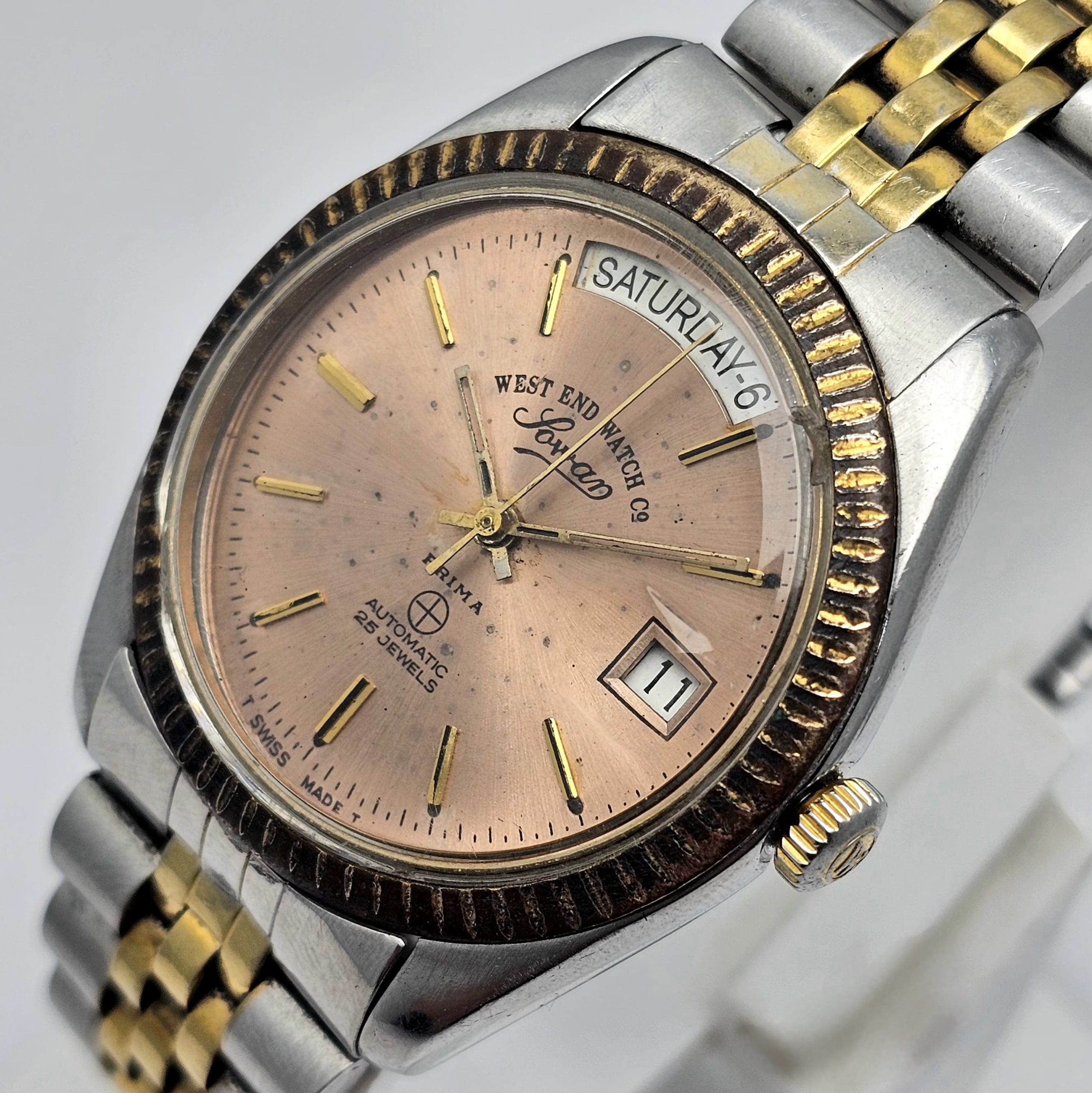 West End Watch Co President 14.5027.35 Automatic Patina Dial Vintage Men's Watch