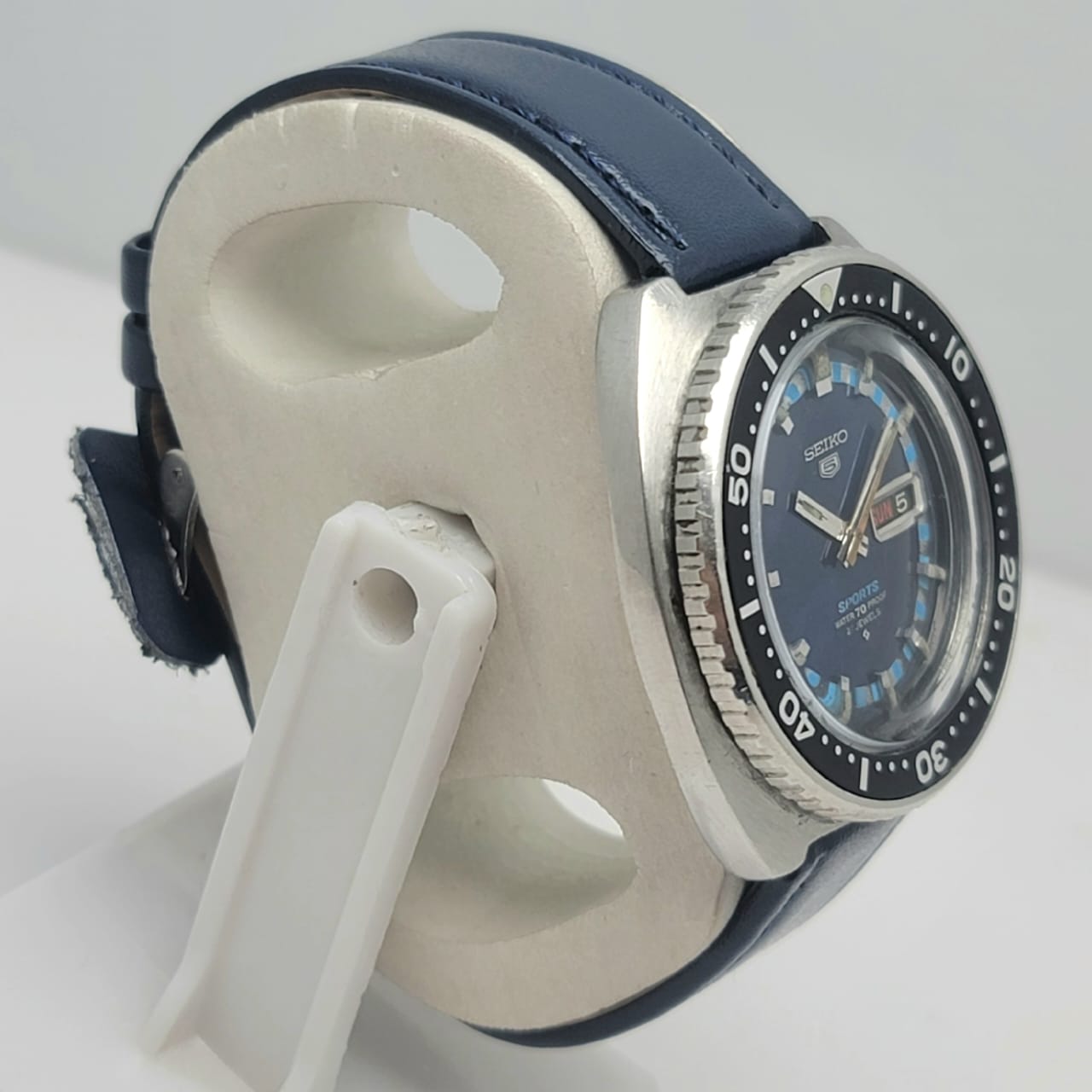 Seiko 5 Sports 6119-8300 Rally Diver Automatic Blue Dial Vintage Men's Watch