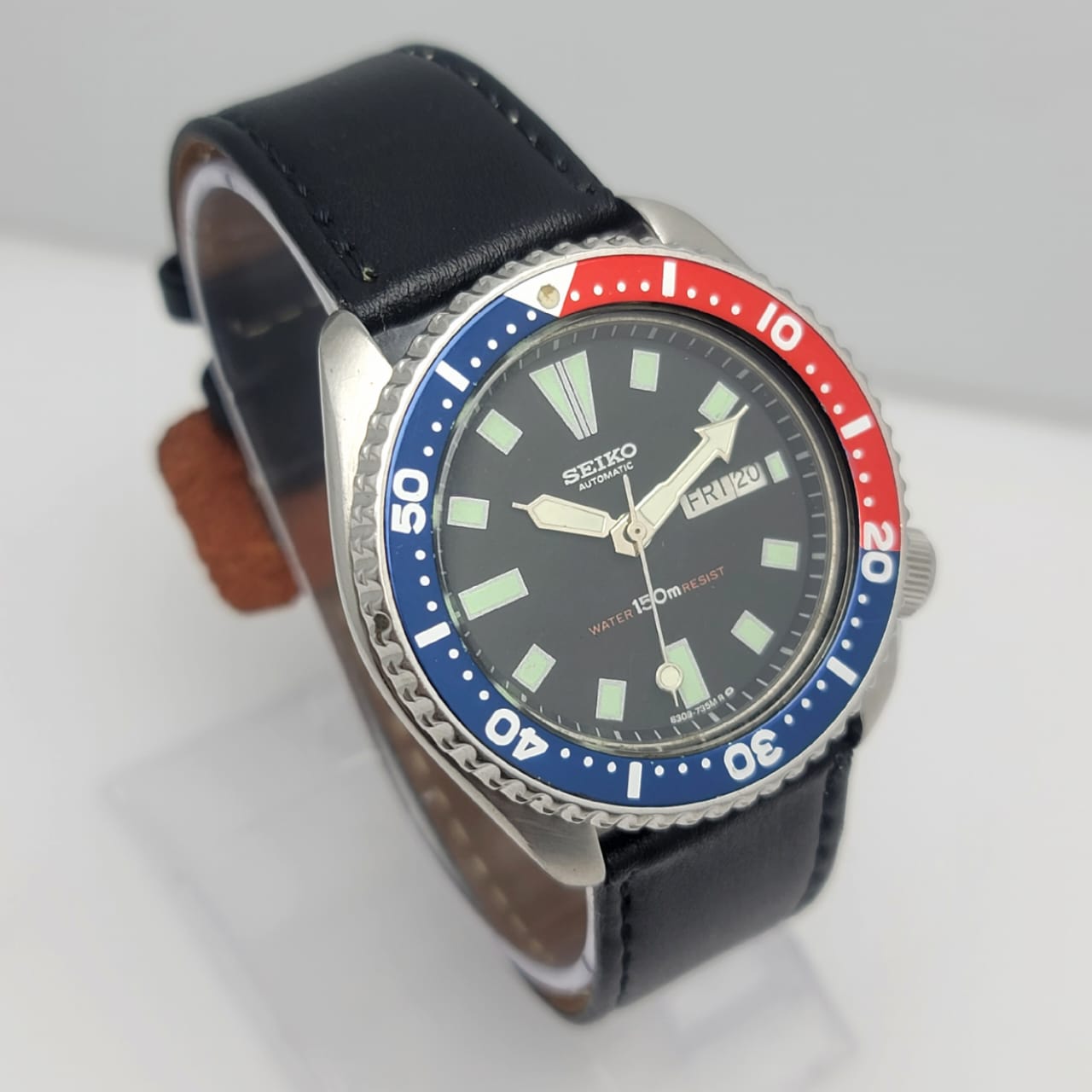 Seiko Pepsi Bezel 6309-729A Automatic Vintage Men's Diver Watch