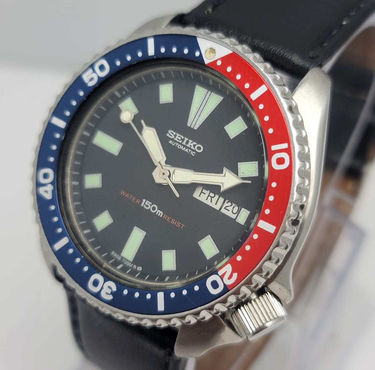 Seiko Pepsi Bezel 6309-729A Automatic Vintage Men's Diver Watch