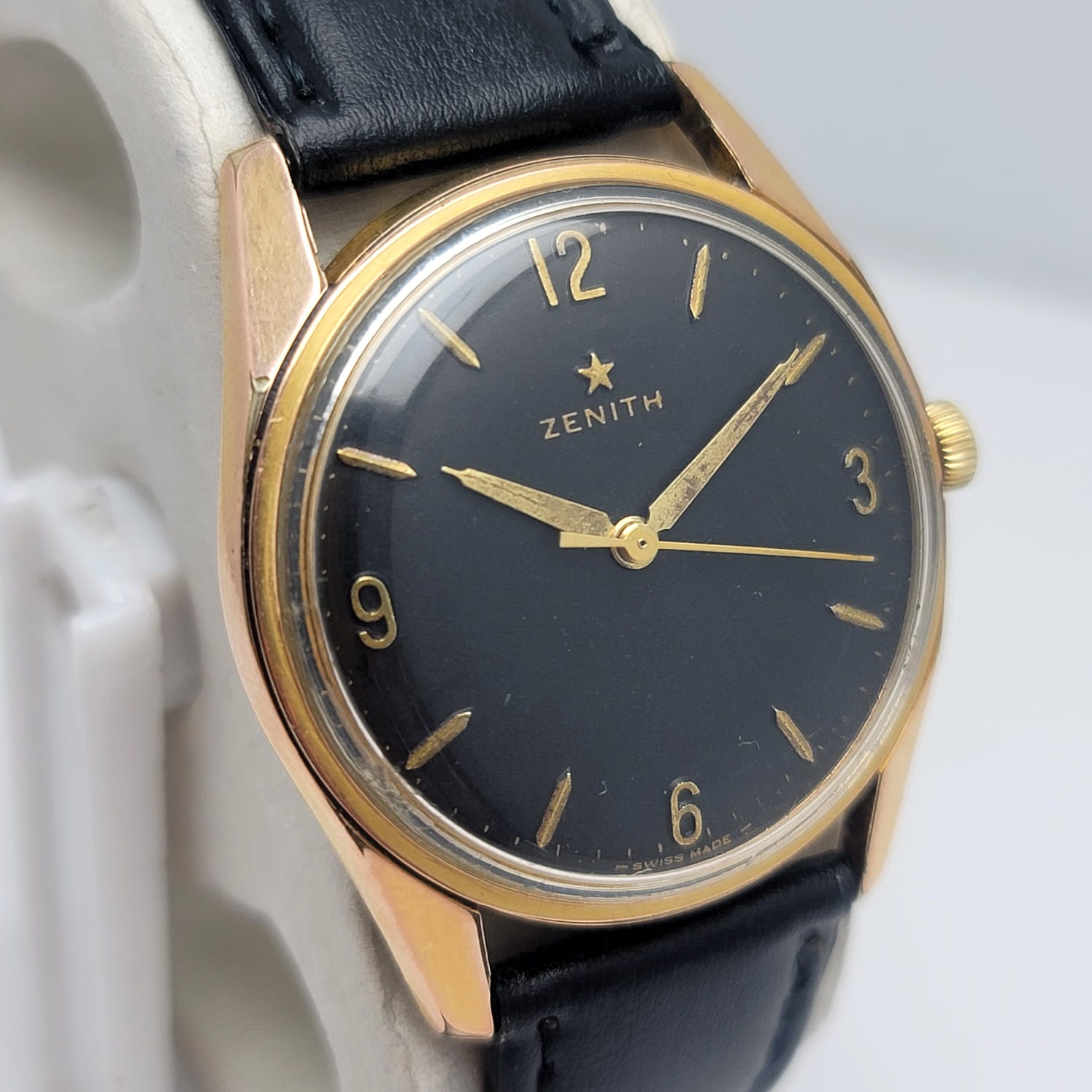 Zenith Star Cal.2522 Manual Winding Black Dial Vintage Men's Watch
