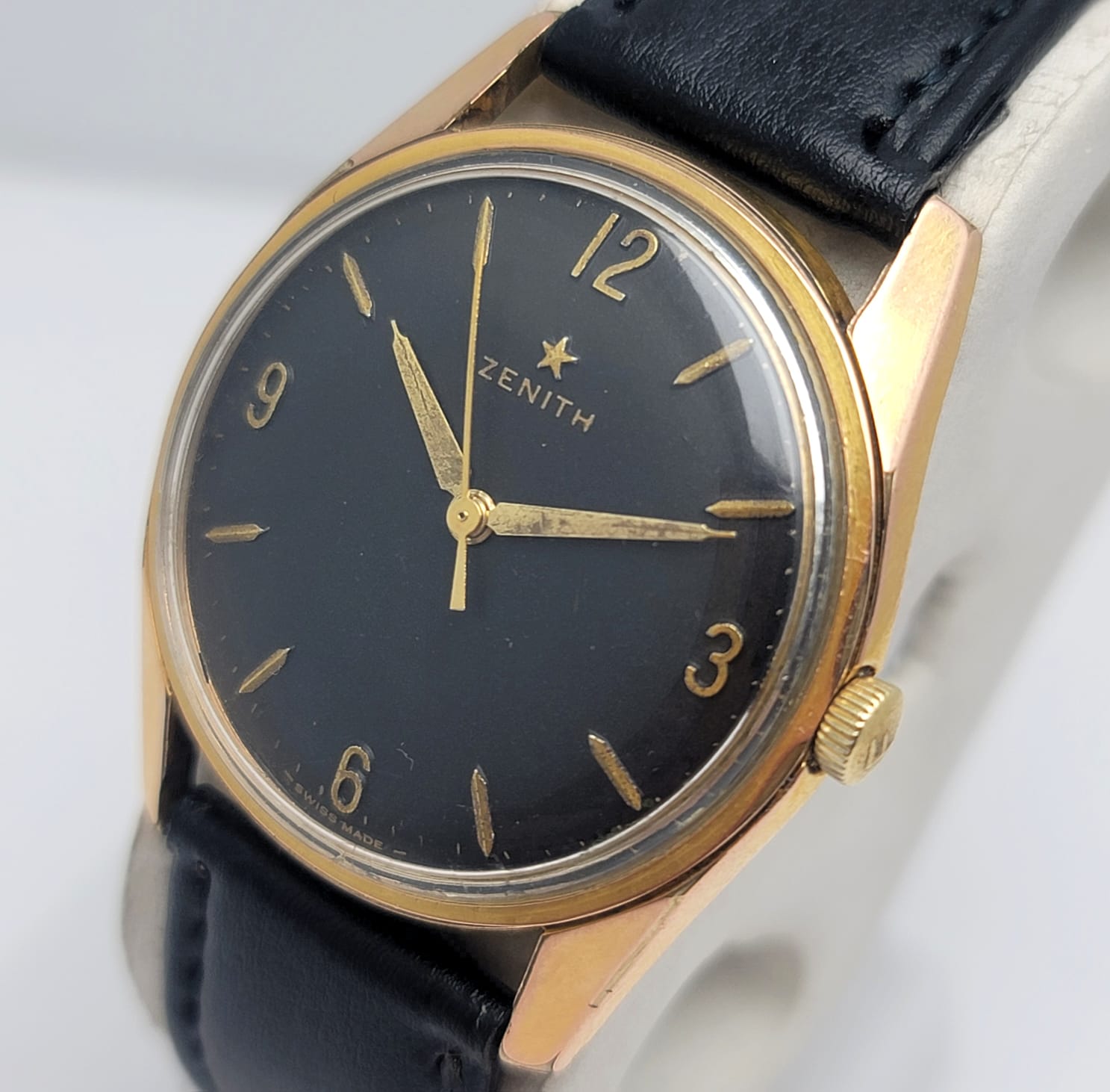 Zenith Star Cal.2522 Manual Winding Black Dial Vintage Men's Watch