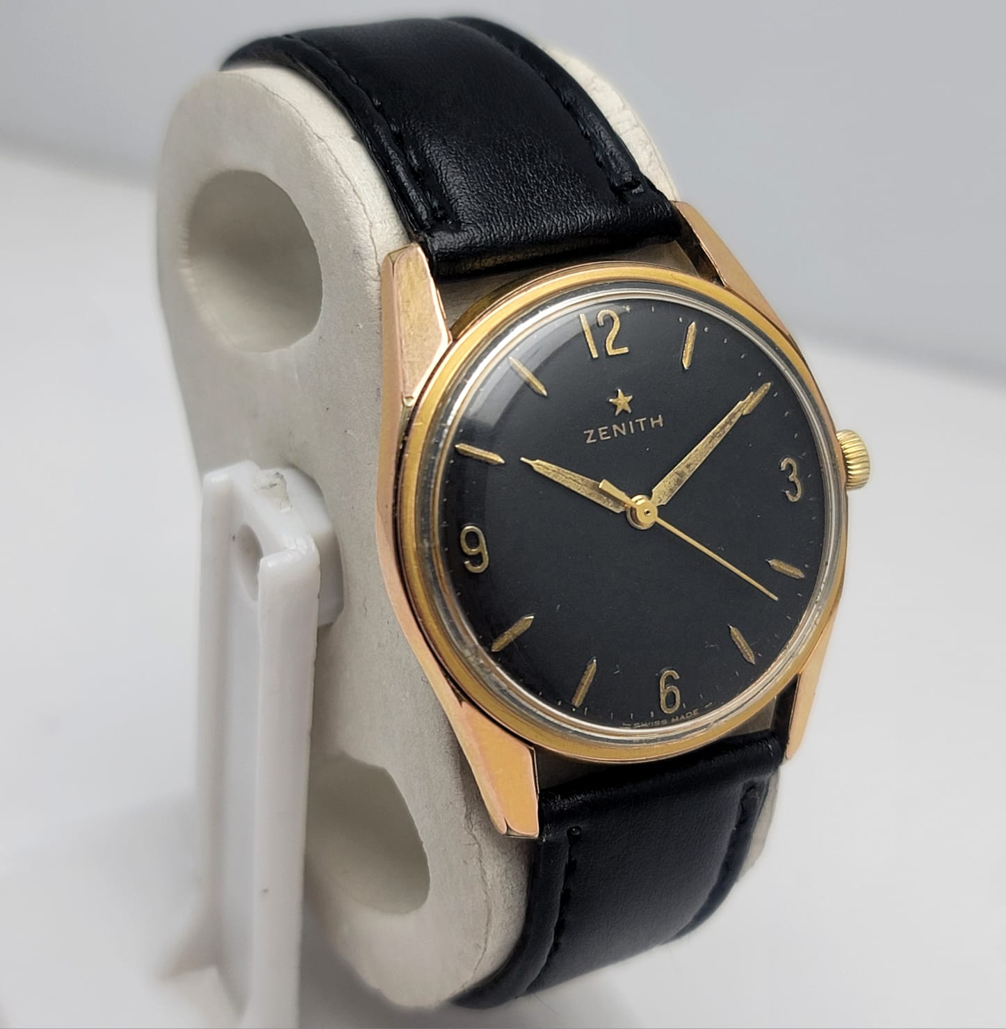 Zenith Star Cal.2522 Manual Winding Black Dial Vintage Men's Watch