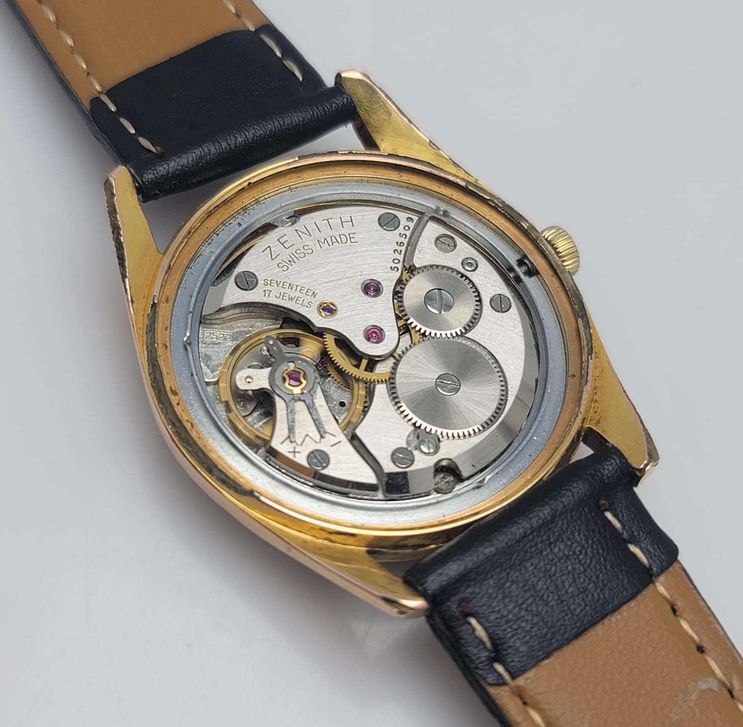 Zenith Star Cal.2522 Manual Winding Black Dial Vintage Men's Watch