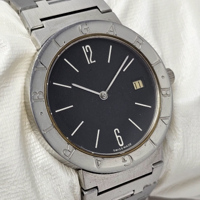 Bvlgari Quartz BB33SSD Black Dial Vintage Unisex Watch (2)