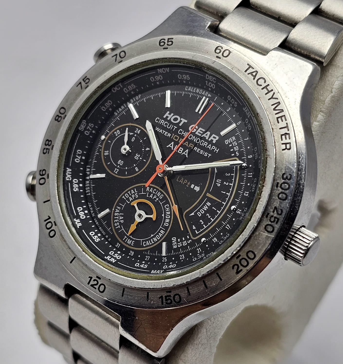 Seiko Alba Hot Gear V681-6000 Circuit Chronograph Quartz Vintage Men's Watch - Image 2