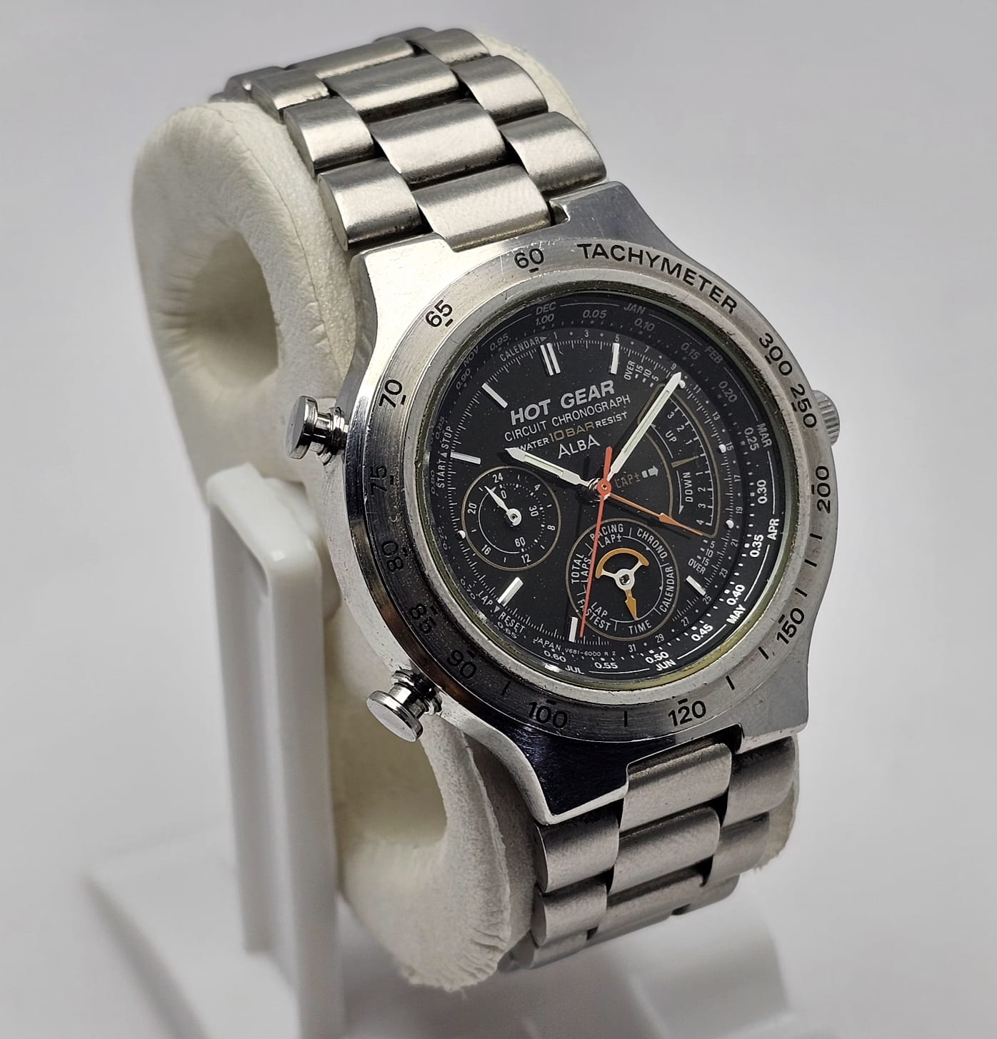 Seiko Alba Hot Gear V681-6000 Circuit Chronograph Quartz Vintage Men's Watch - Image 3