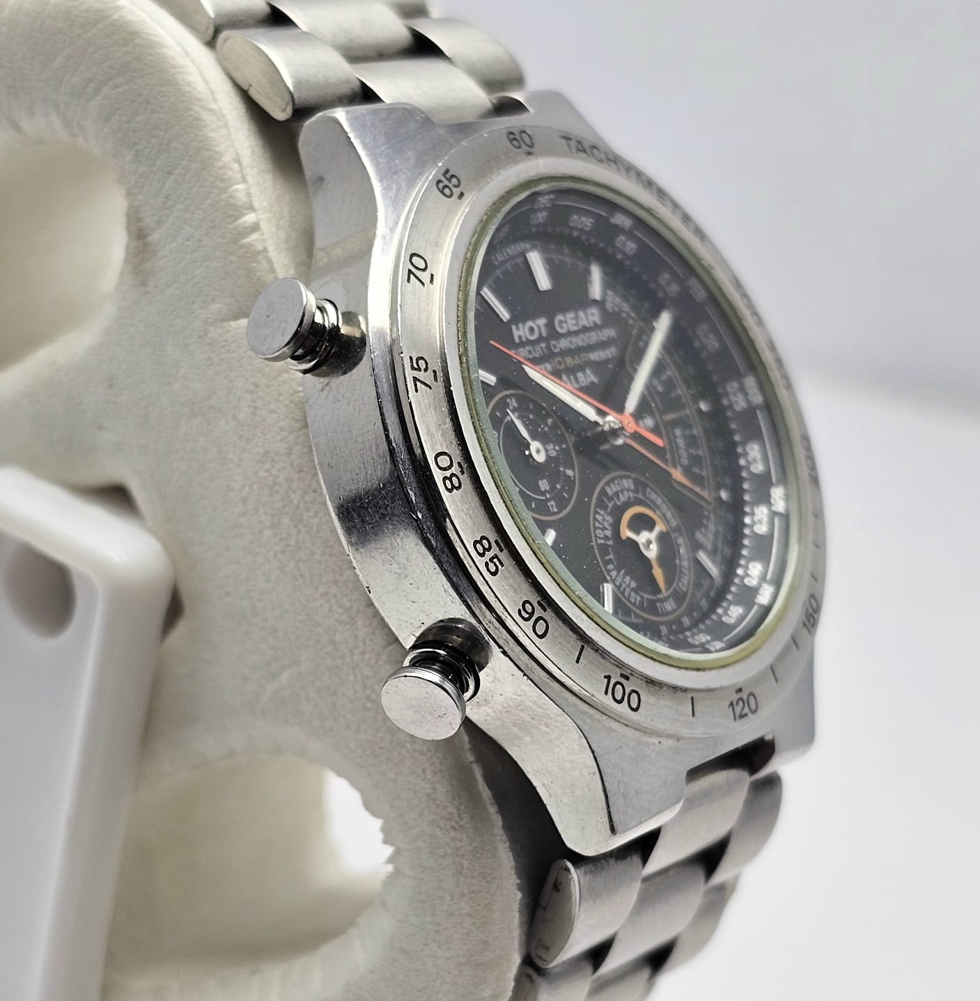 Seiko Alba Hot Gear V681-6000 Circuit Chronograph Quartz Vintage Men's Watch - Image 5