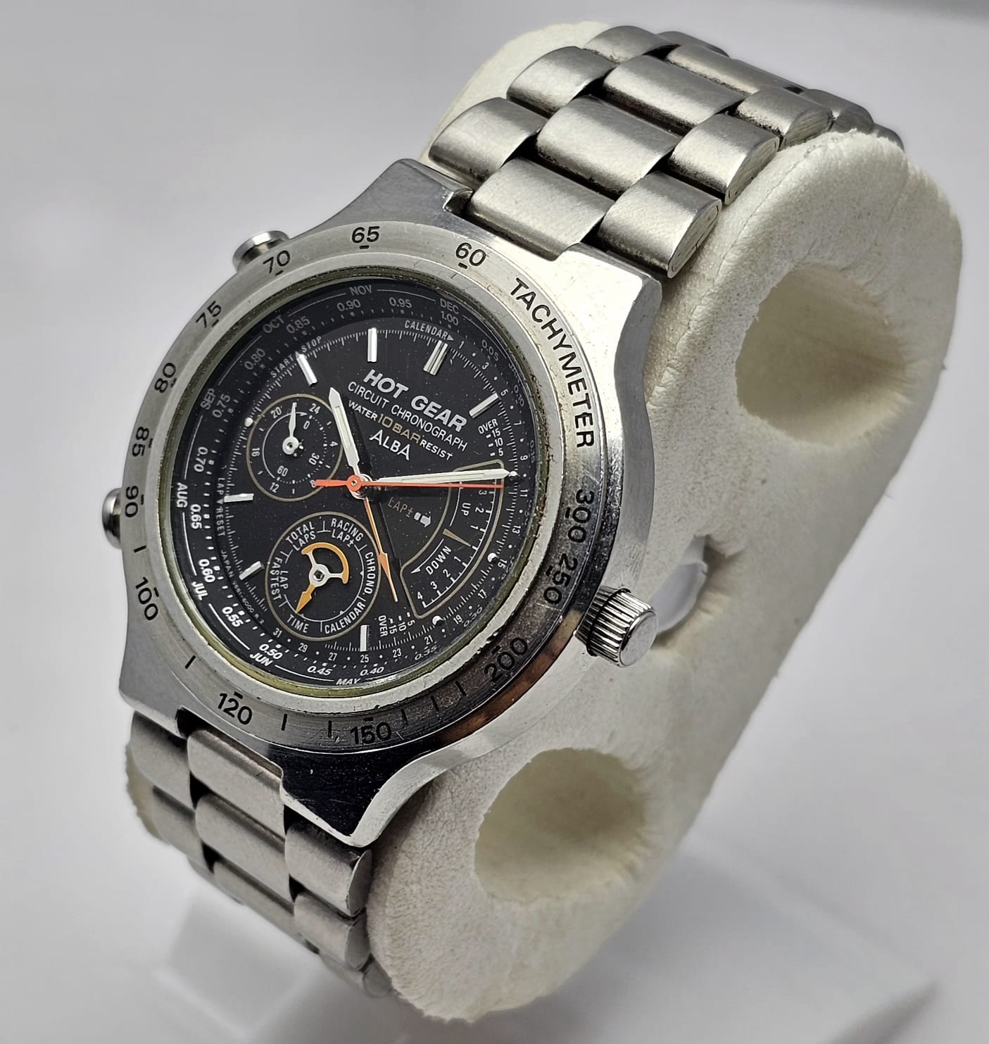 Seiko Alba Hot Gear V681-6000 Circuit Chronograph Quartz Vintage Men's Watch - Image 4