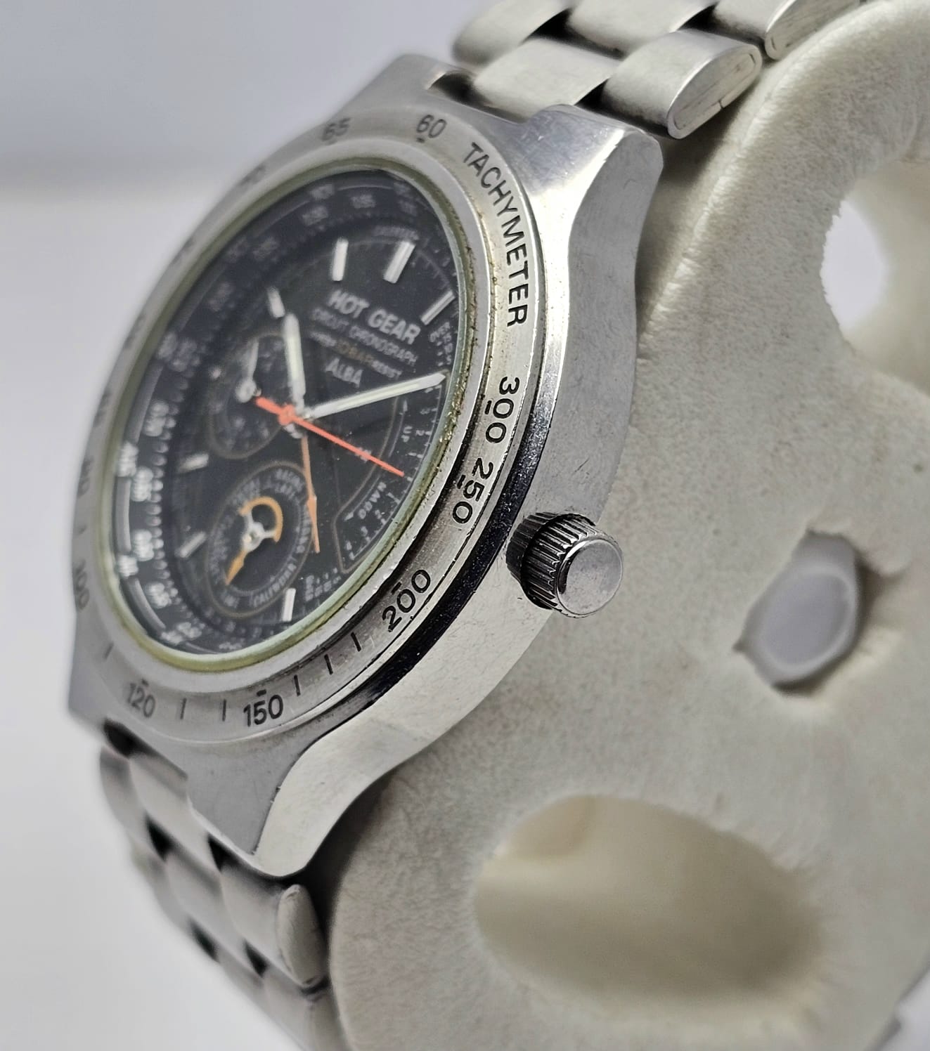 Seiko Alba Hot Gear V681-6000 Circuit Chronograph Quartz Vintage Men's Watch - Image 6
