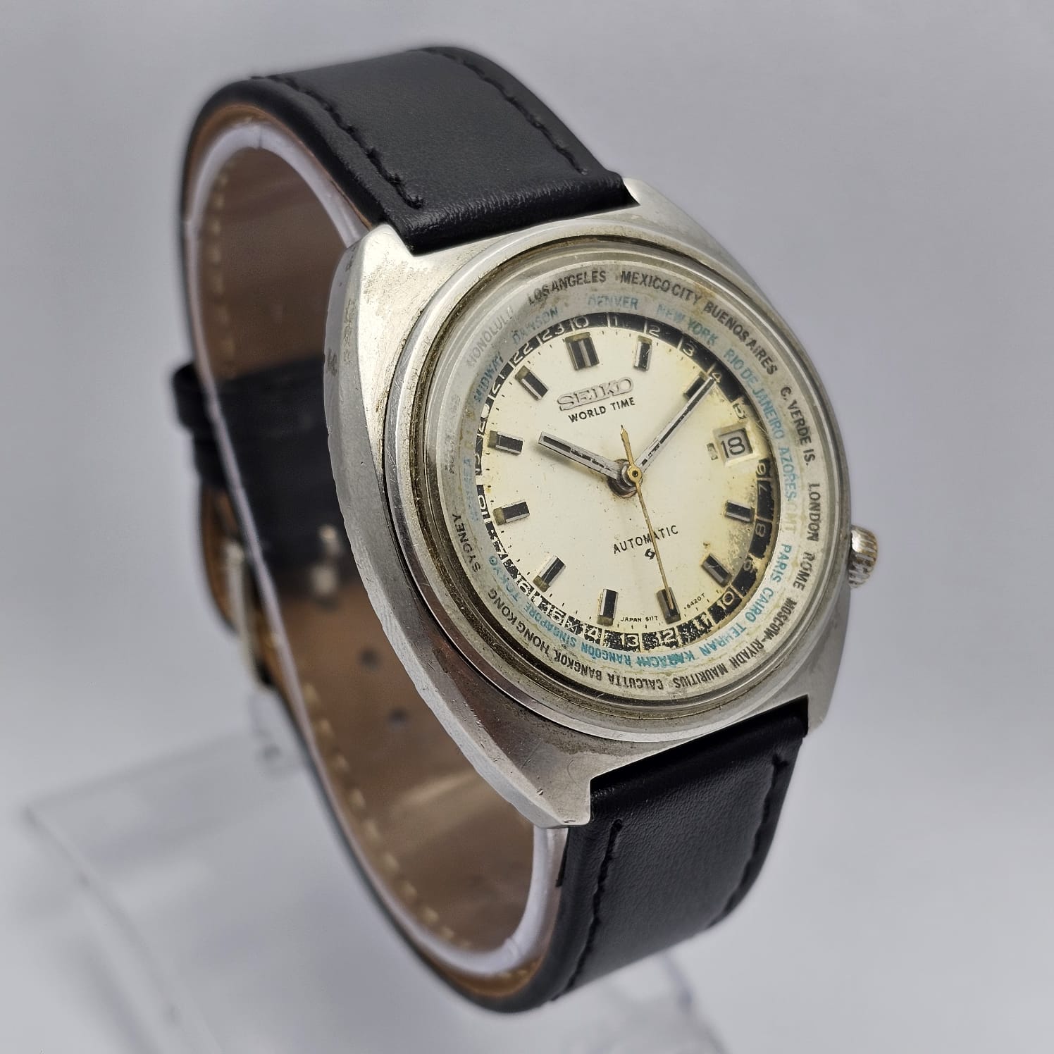 Seiko Automatic 6117-6400 World Time Vintage Men's Watch - Image 3