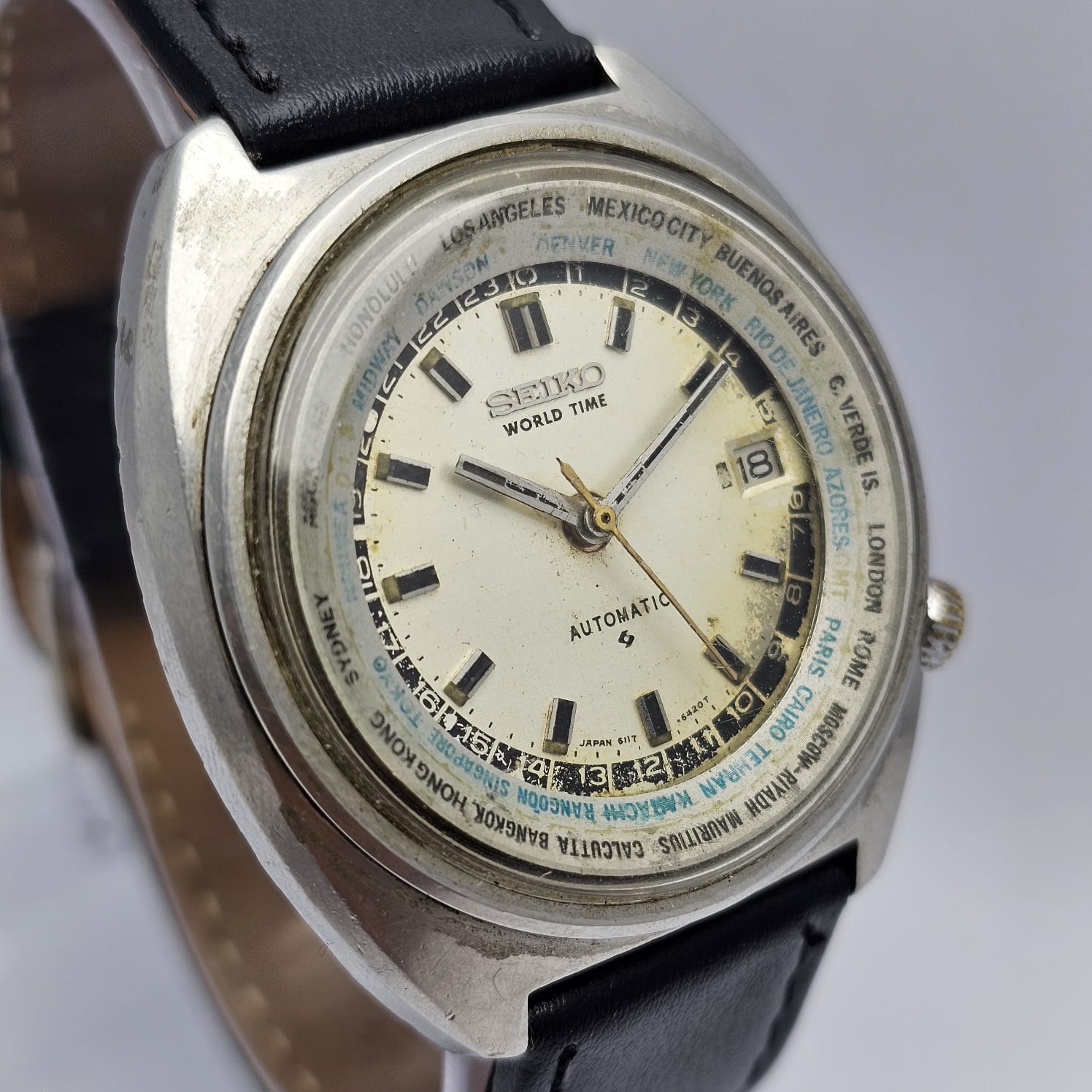 Seiko Automatic 6117-6400 World Time Vintage Men's Watch - Image 2