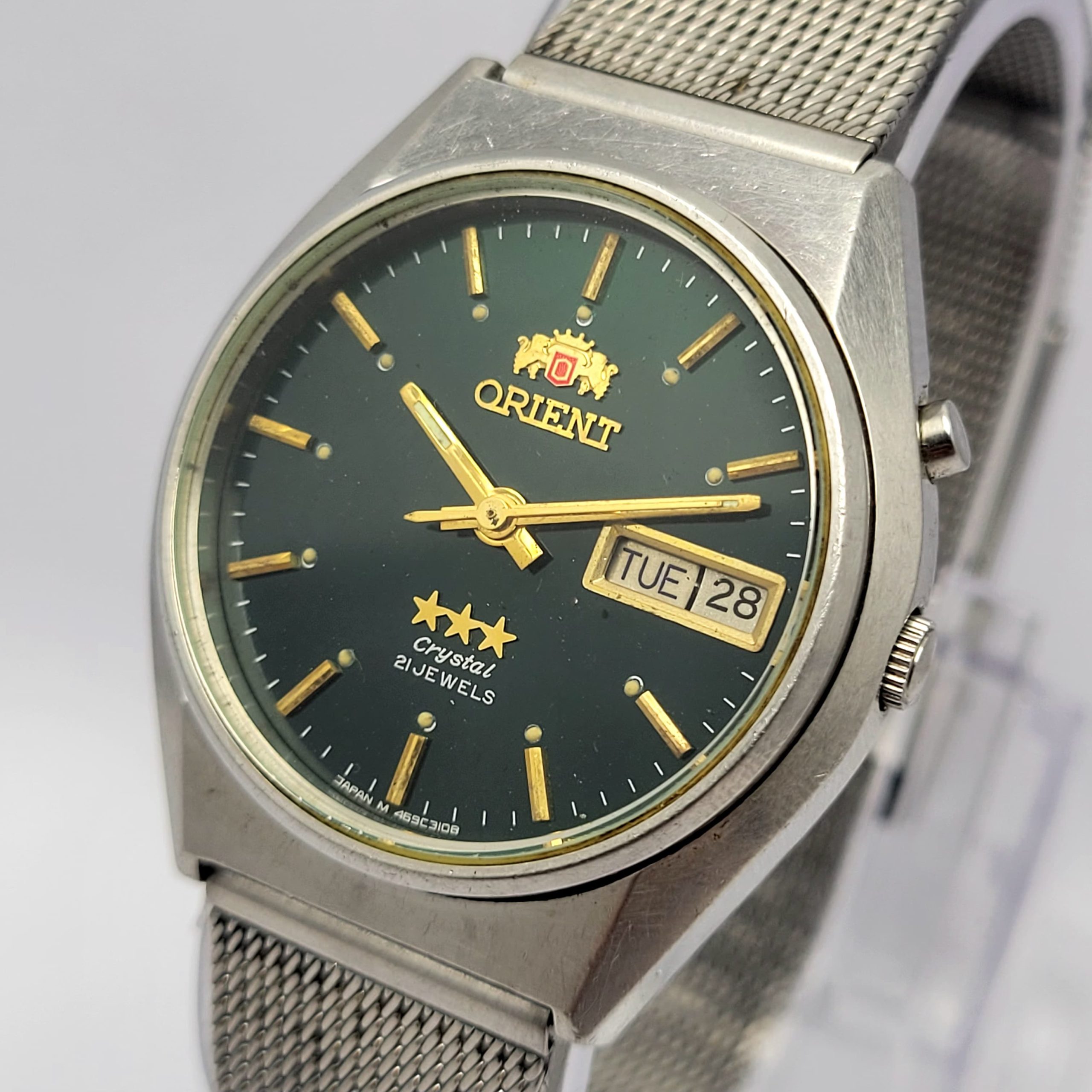 ORIENT Crystal 3 Star Automatic 0S469C310B Day/Date Vintage Men's Watch - Image 2