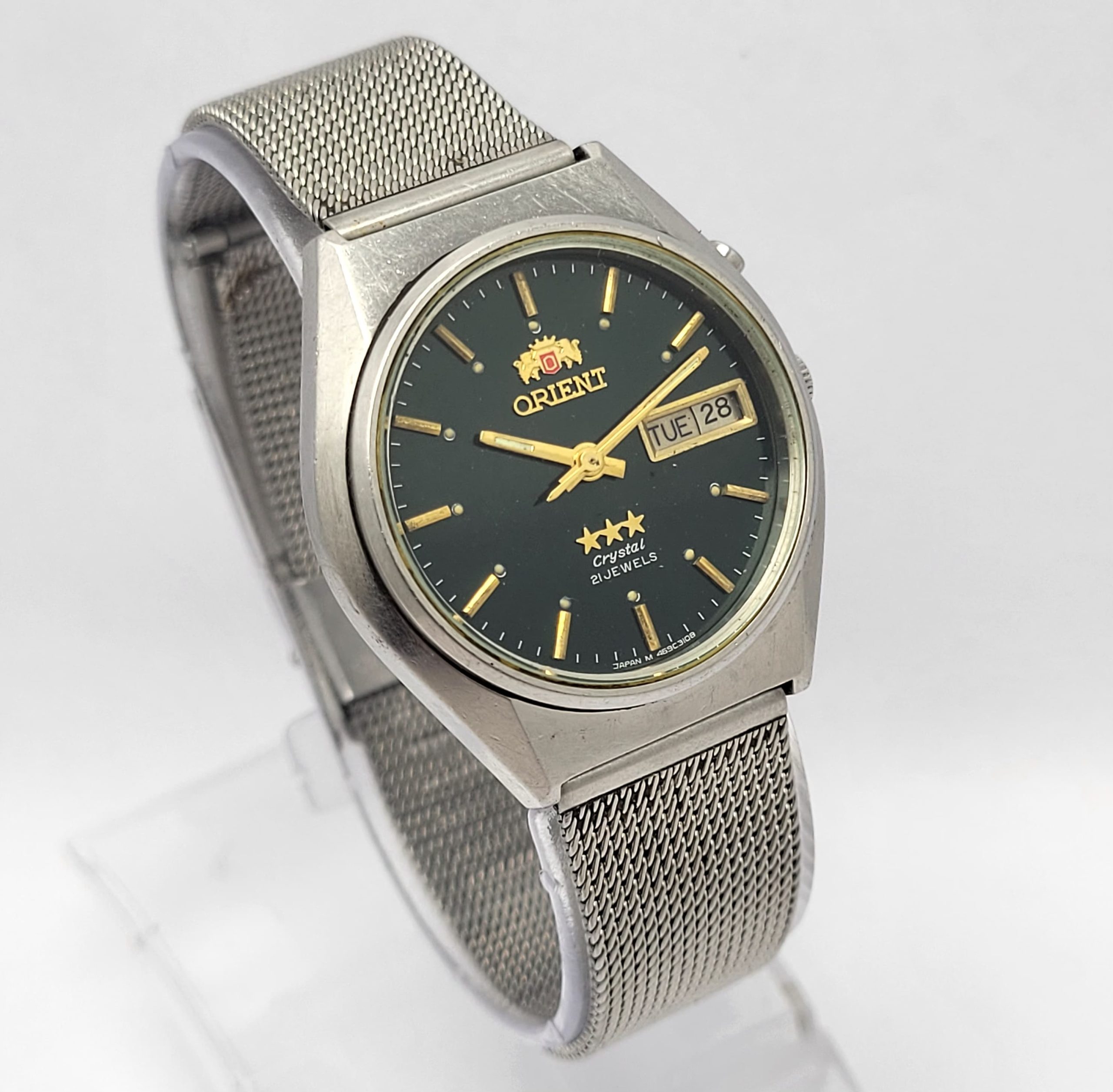 ORIENT Crystal 3 Star Automatic 0S469C310B Day/Date Vintage Men's Watch - Image 3
