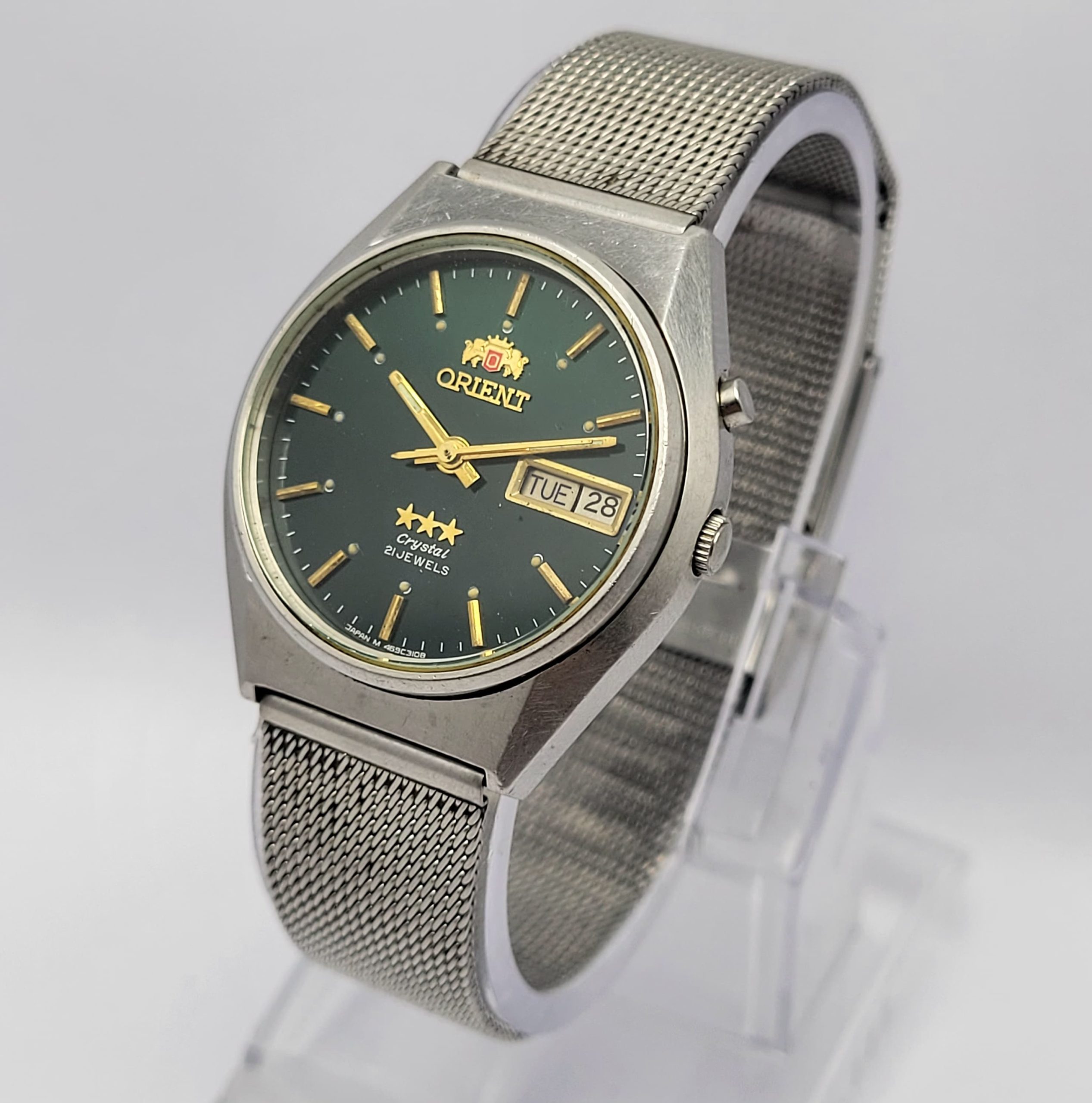 ORIENT Crystal 3 Star Automatic 0S469C310B Day/Date Vintage Men's Watch - Image 4