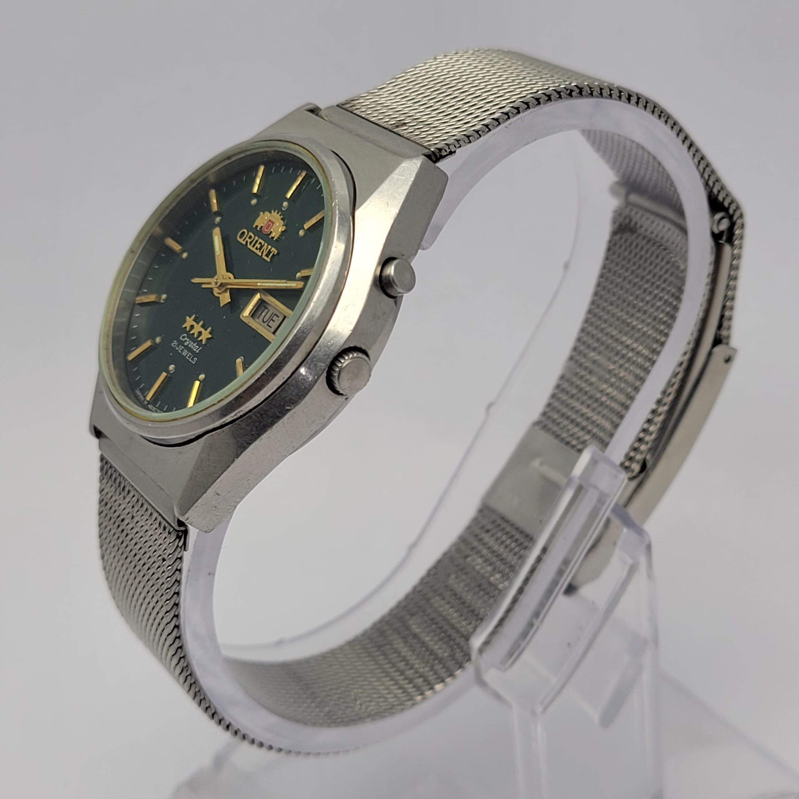 ORIENT Crystal 3 Star Automatic 0S469C310B Day/Date Vintage Men's Watch - Image 6