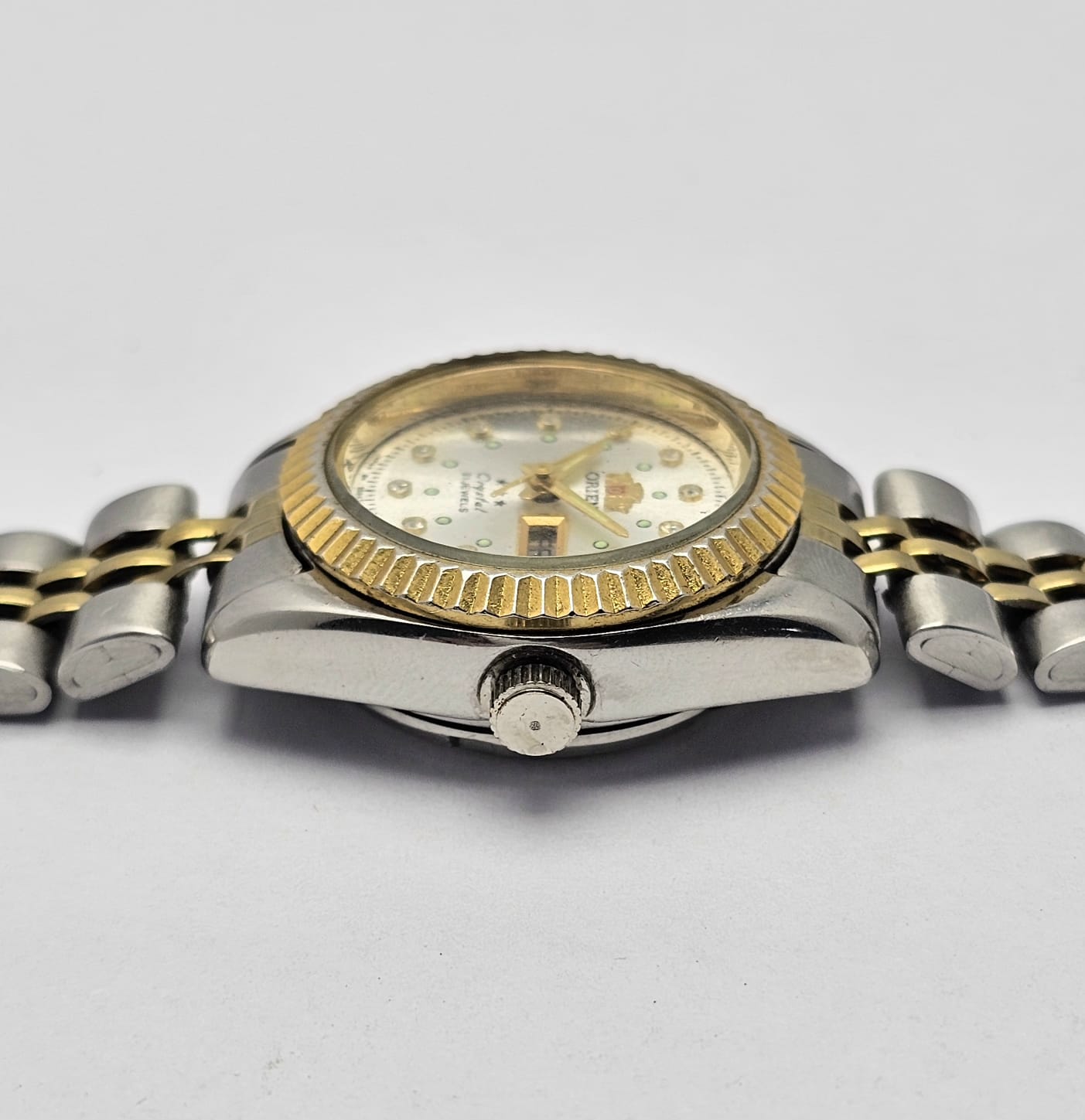 Orient Tri Star Crystal President Automatic Day/Date Vintage Women's Watch - Image 4