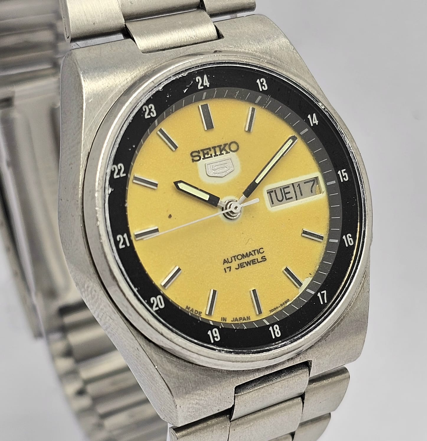Seiko 5 Automatic Railway Time 7009-3161 Day/Date Vintage Men's Watch - Image 2
