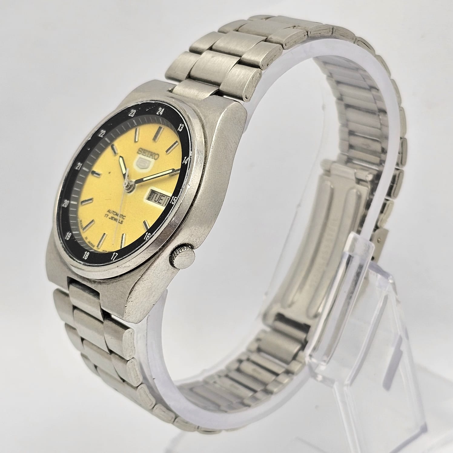 Seiko 5 Automatic Railway Time 7009-3161 Day/Date Vintage Men's Watch - Image 6