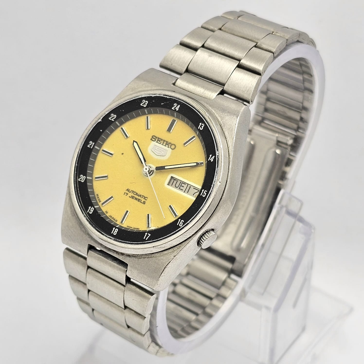 Seiko 5 Automatic Railway Time 7009-3161 Day/Date Vintage Men's Watch - Image 4