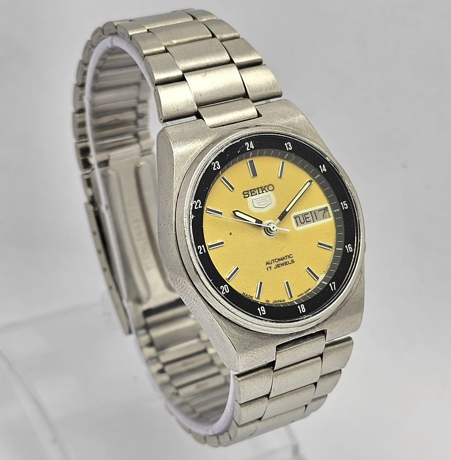 Seiko 5 Automatic Railway Time 7009-3161 Day/Date Vintage Men's Watch - Image 3