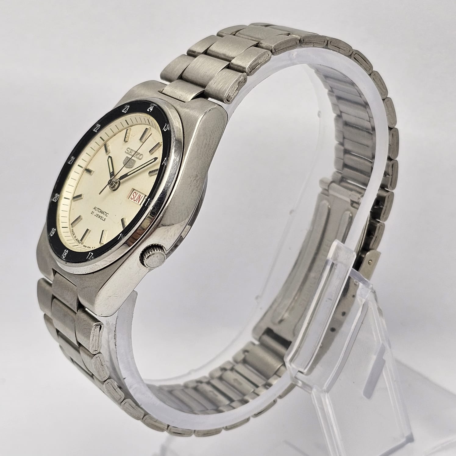 Seiko 5 Railway Time Automatic 7S26-0530 Day/Date Vintage Men's Watch - Image 6