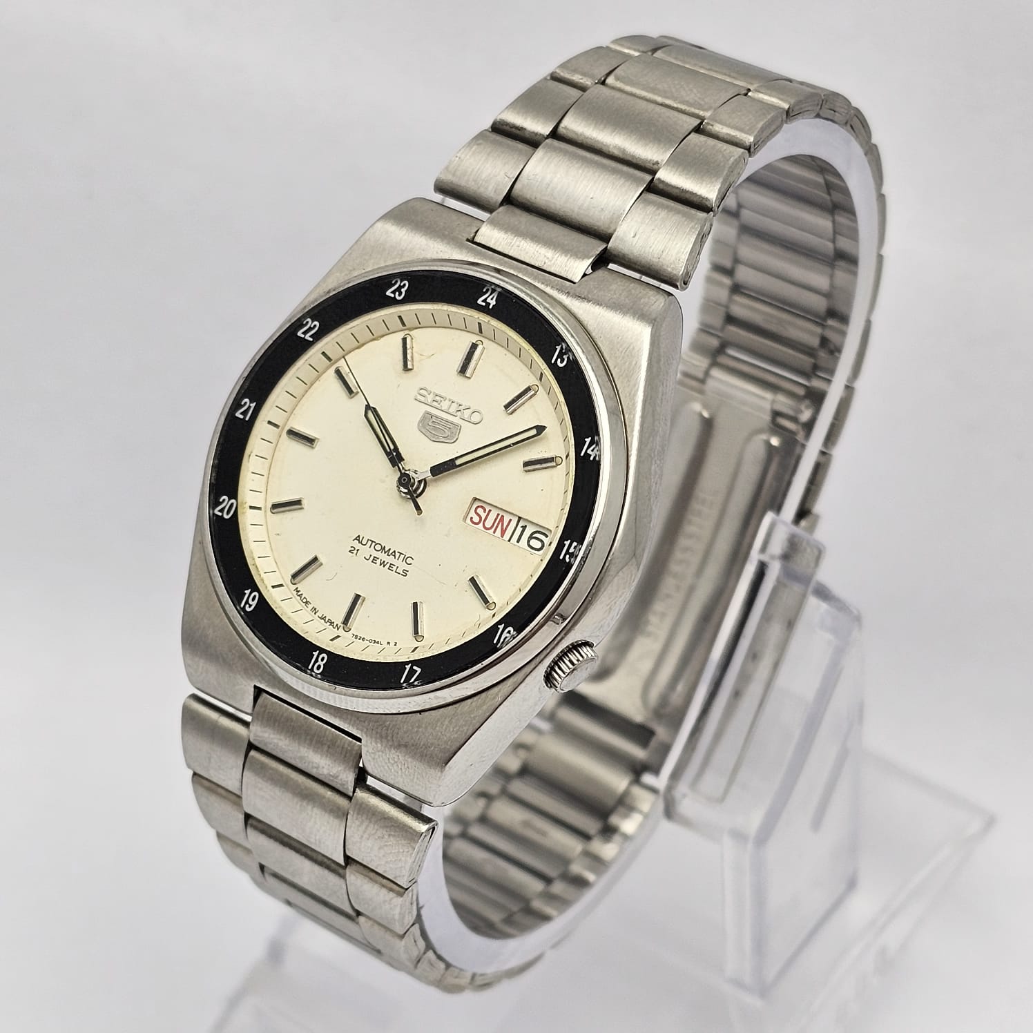 Seiko 5 Railway Time Automatic 7S26-0530 Day/Date Vintage Men's Watch - Image 4