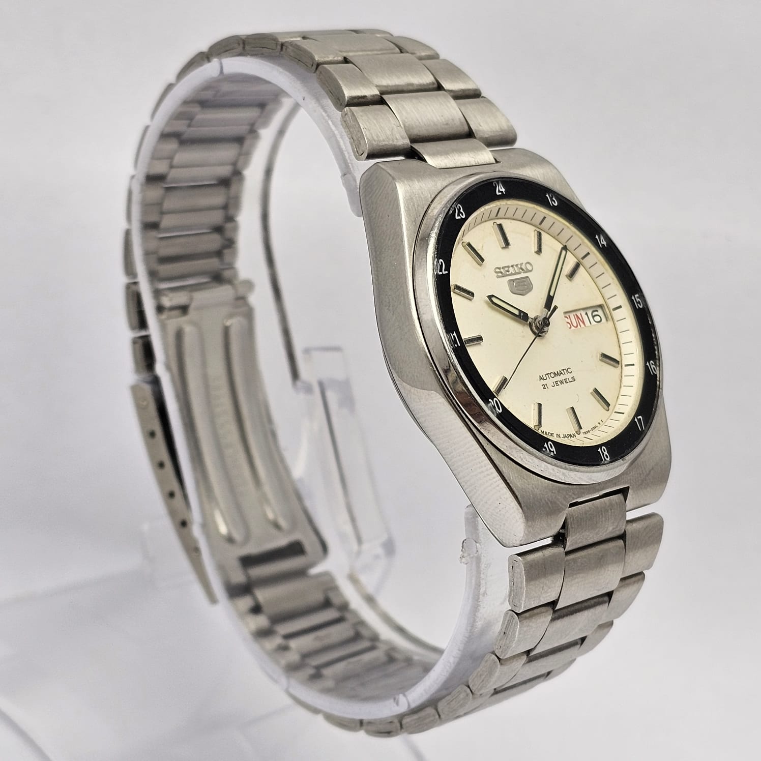 Seiko 5 Railway Time Automatic 7S26-0530 Day/Date Vintage Men's Watch - Image 5