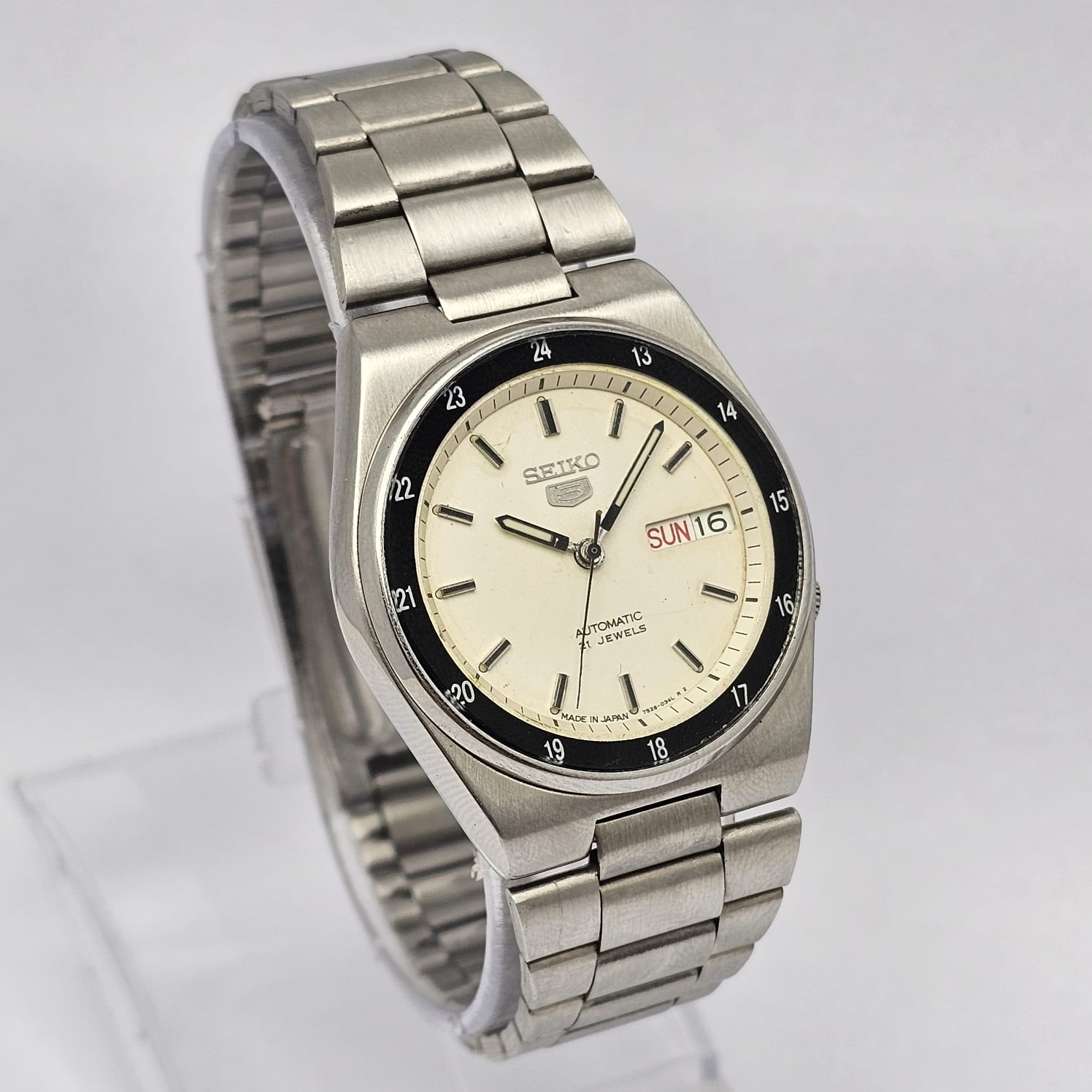 Seiko 5 Railway Time Automatic 7S26-0530 Day/Date Vintage Men's Watch - Image 3