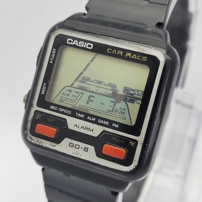 Casio Car Race Game GD-8 Quartz 233 Vintage Men's Watch