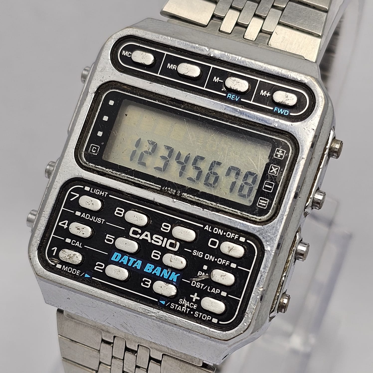 Casio Data Bank Calculator 246 CD-401 Quartz Vintage Men's Watch - Image 2
