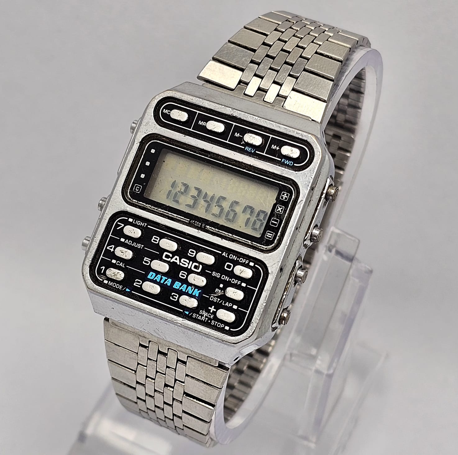 Casio Data Bank Calculator 246 CD-401 Quartz Vintage Men's Watch - Image 4