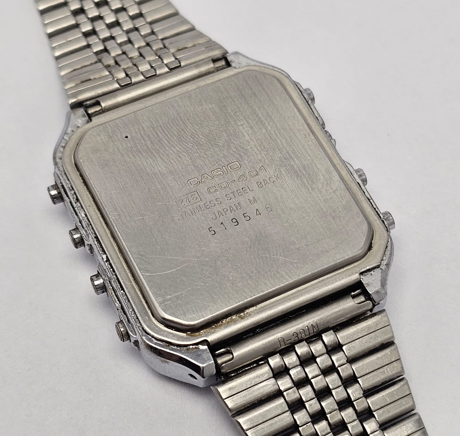Casio Data Bank Calculator 246 CD-401 Quartz Vintage Men's Watch - Image 8