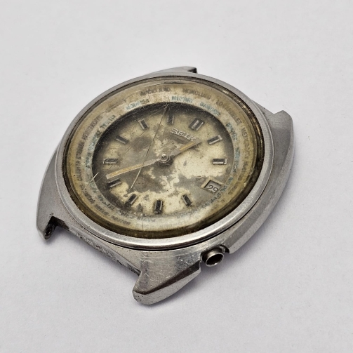 Seiko World Time 6117-6400 Date Automatic Vintage Men's Watch Case