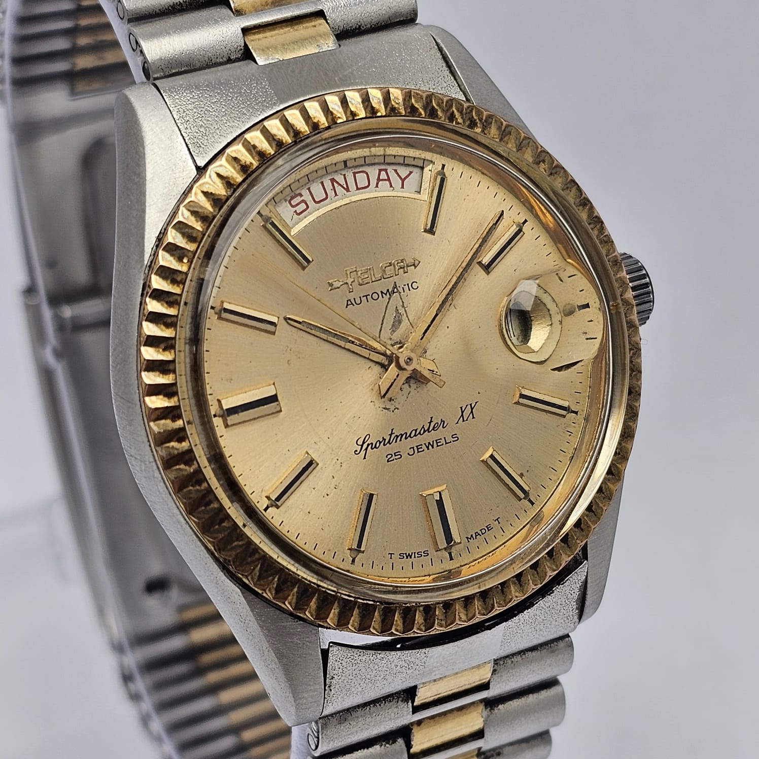 Felca Sportmaster XX 8121-1 Automatic Day/Date Vintage Men's Watch