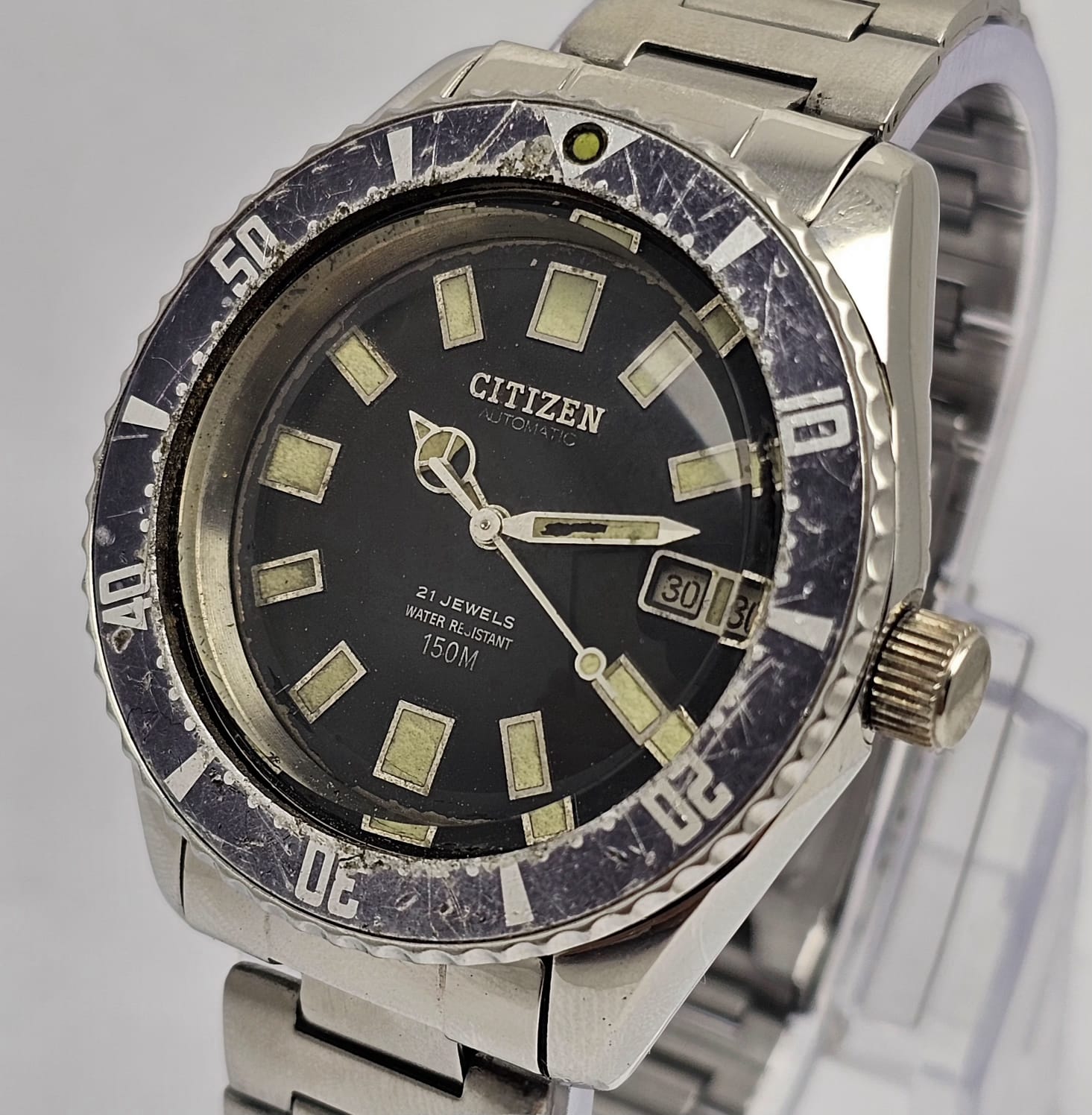 Citizen Challenge Diver Military 4-820789 PAF Issued Pilot Men's Watch 52-0110 - Image 2