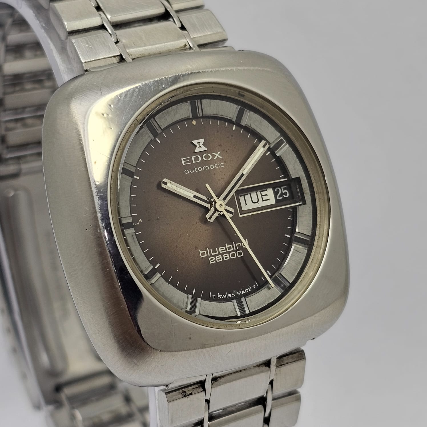 Edox Bluebird 28800 Automatic Day/Date Vintage Men's Watch