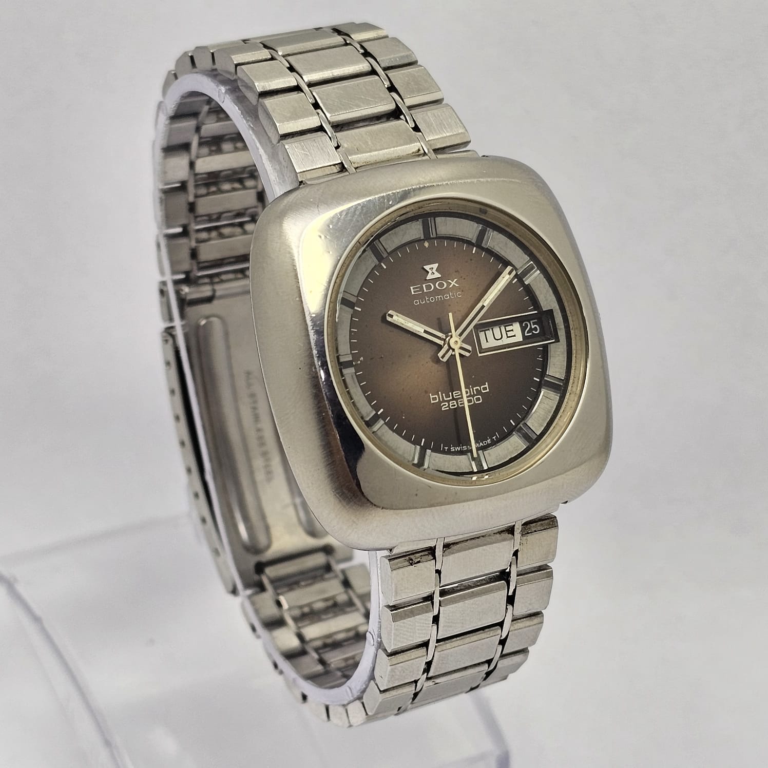 Edox Bluebird 28800 Automatic Day/Date Vintage Men's Watch - Image 3