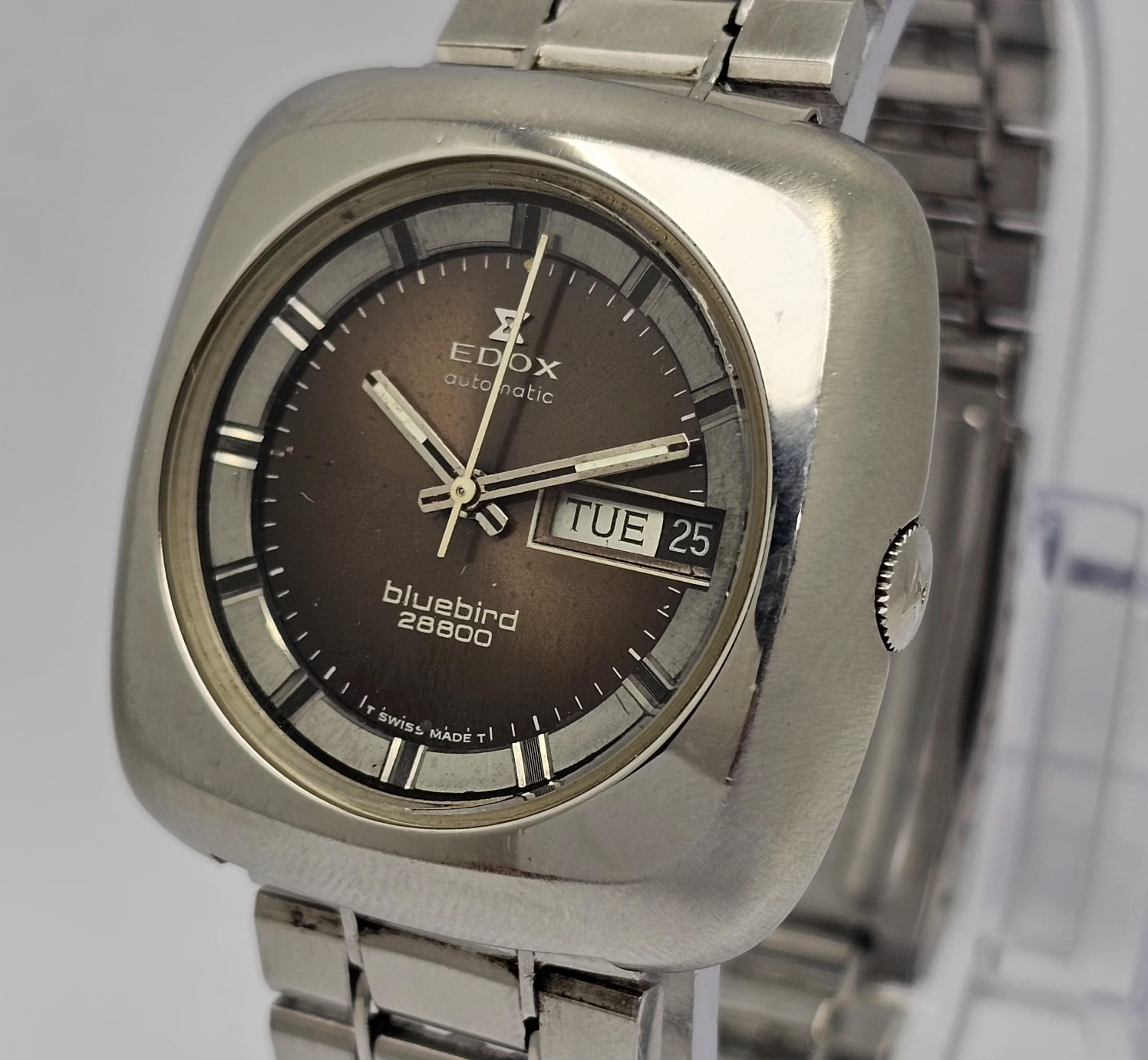 Edox Bluebird 28800 Automatic Day/Date Vintage Men's Watch - Image 2