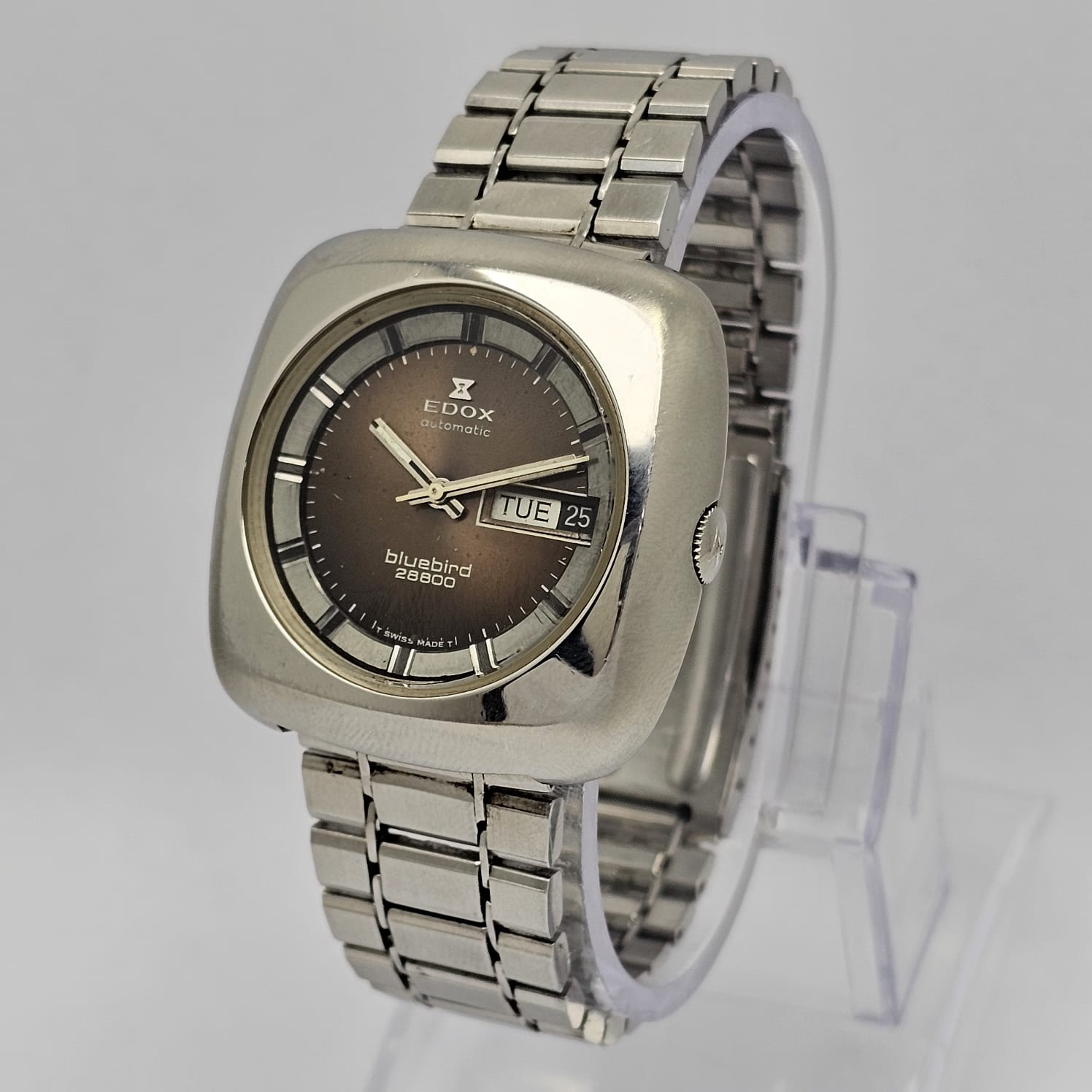 Edox Bluebird 28800 Automatic Day/Date Vintage Men's Watch - Image 4