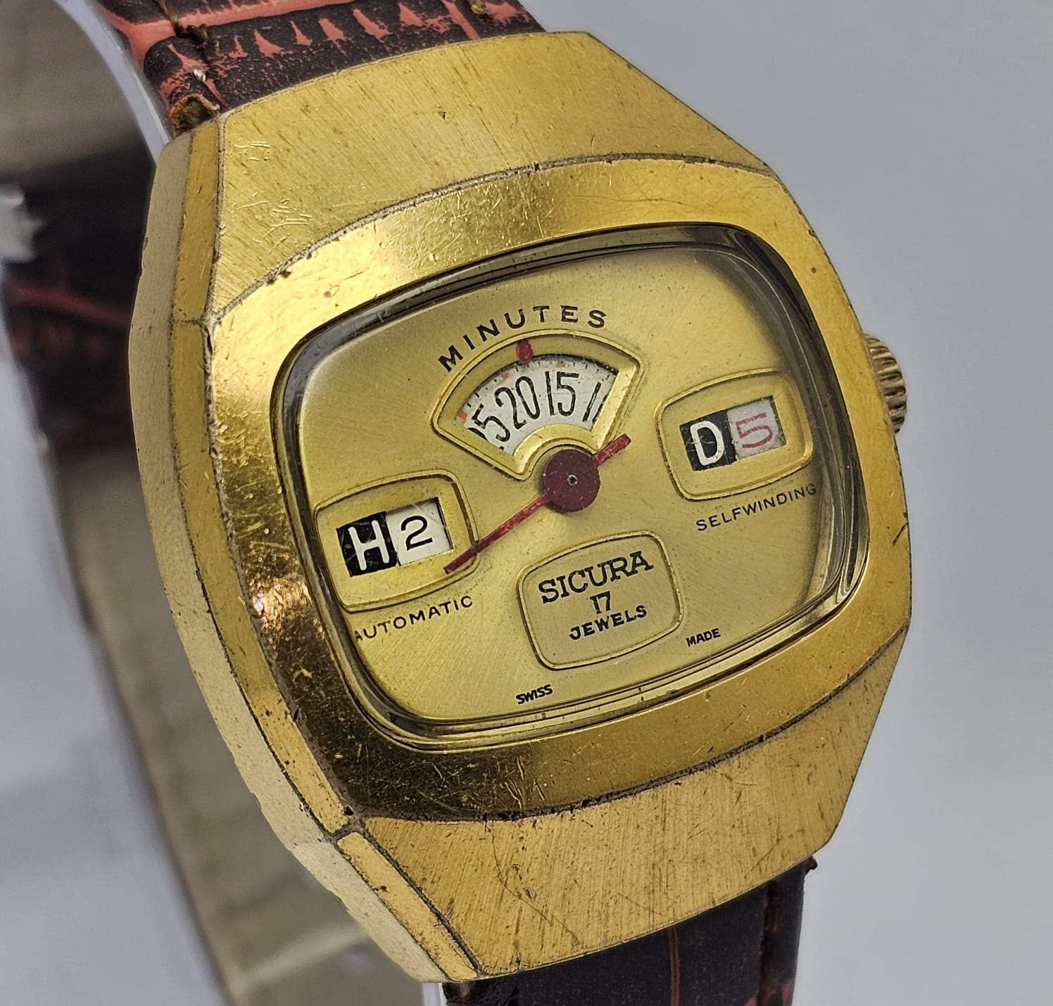 Sicura Jump Hour 158 31/7 Automatic Vintage Men's Watch (Date is not working) - Image 2
