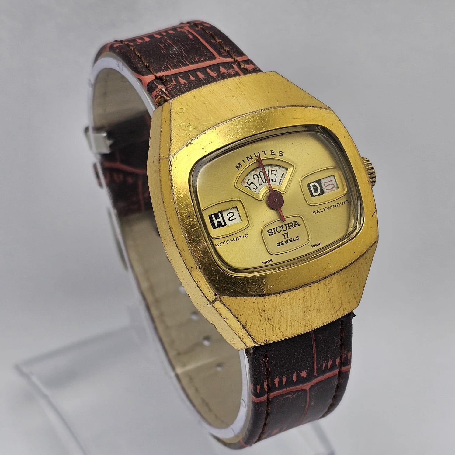 Sicura Jump Hour 158 31/7 Automatic Vintage Men's Watch (Date is not working) - Image 4