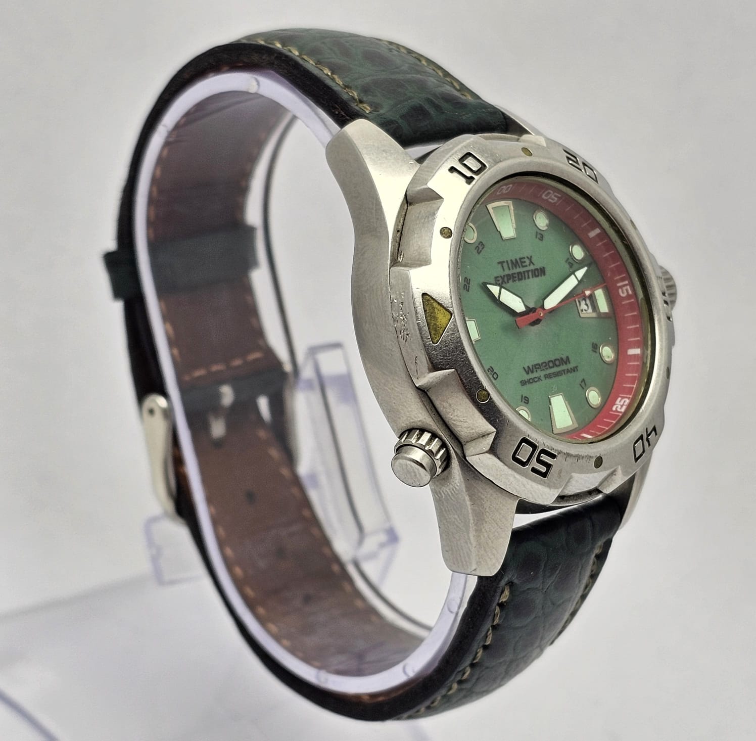 Timex Expedition Quartz 905 S4 Green Dial Diver Vintage Men's Watch - Image 5