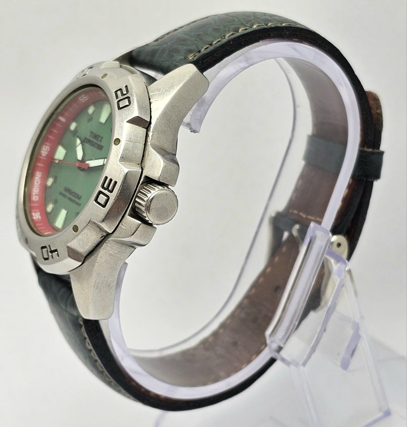 Timex Expedition Quartz 905 S4 Green Dial Diver Vintage Men's Watch - Image 6