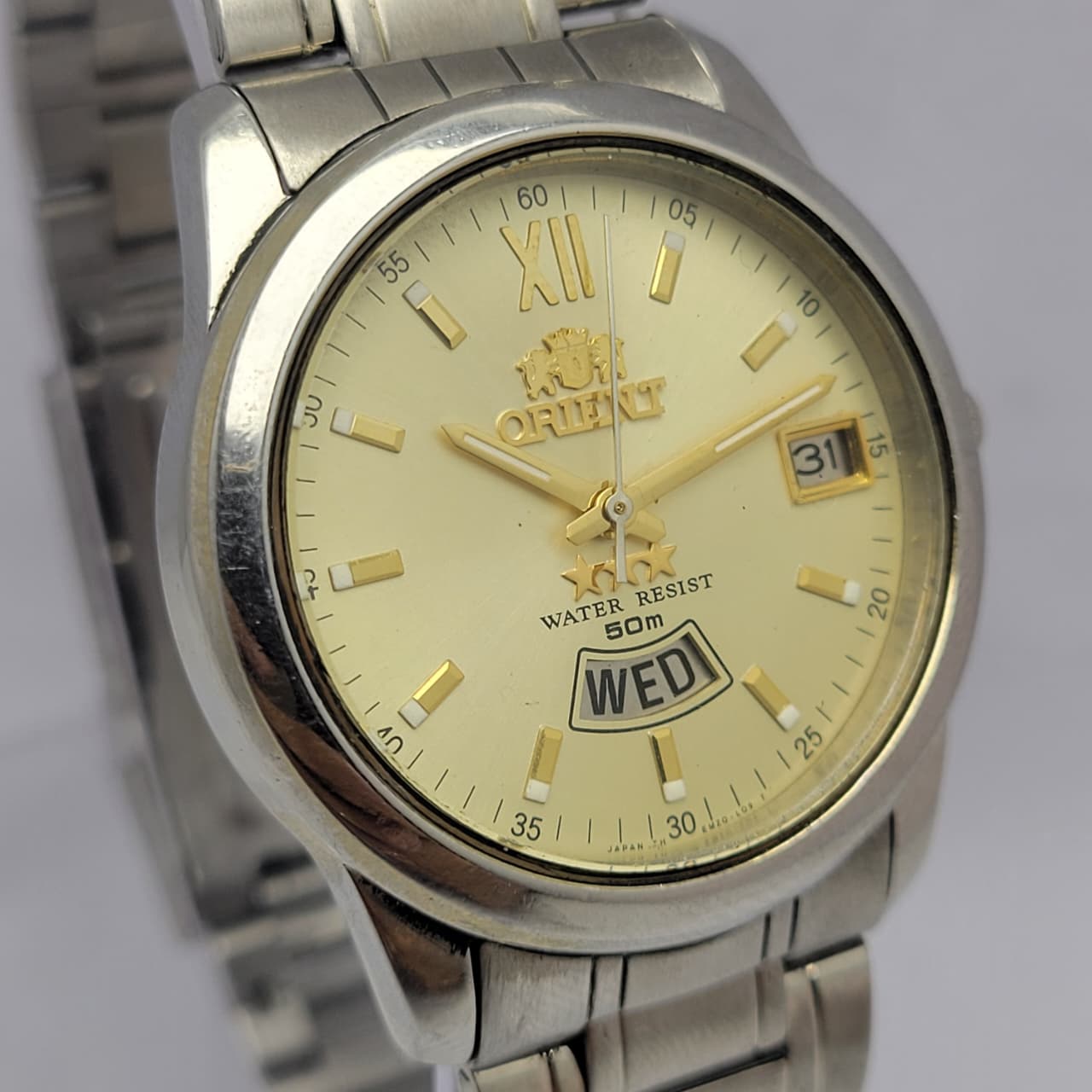 Orient 3 Star EM68-A0 Automatic Day/Date Vintage Men's Watch