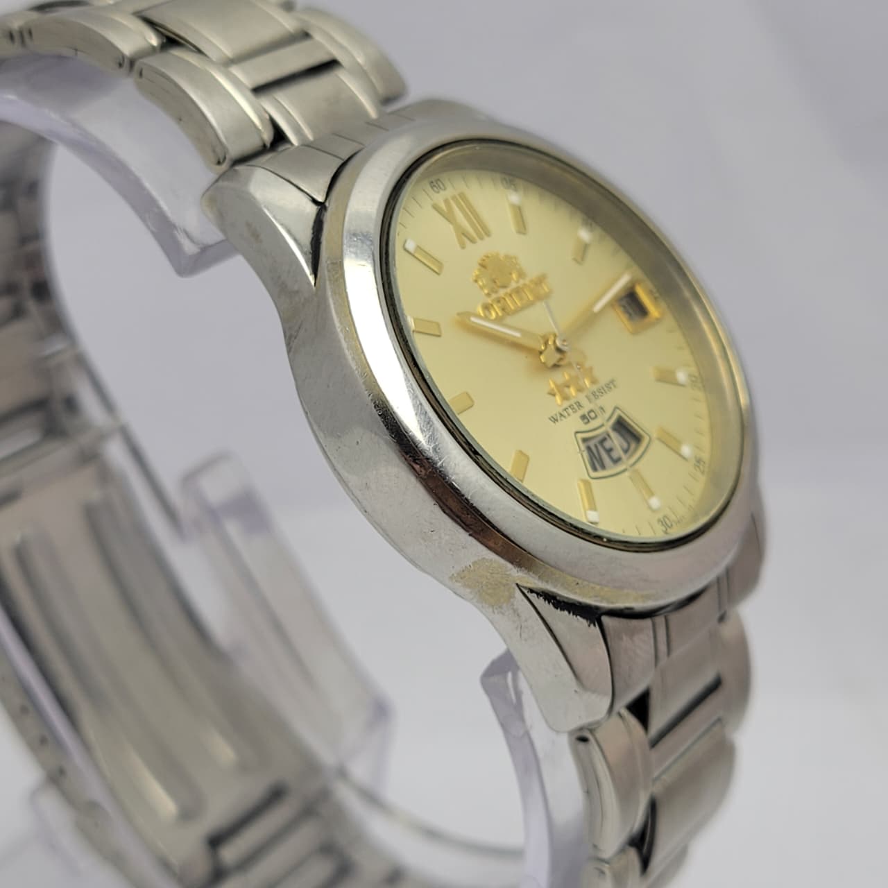 Orient 3 Star EM68-A0 Automatic Day/Date Vintage Men's Watch - Image 5