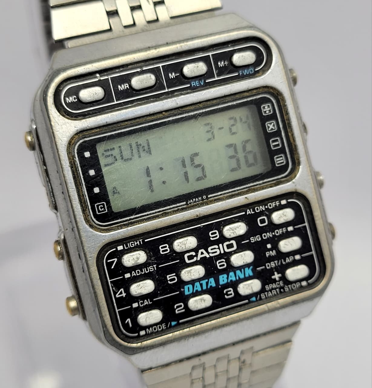 Casio Data Bank Calculator 246 CD-401 Quartz Vintage Men's Watch