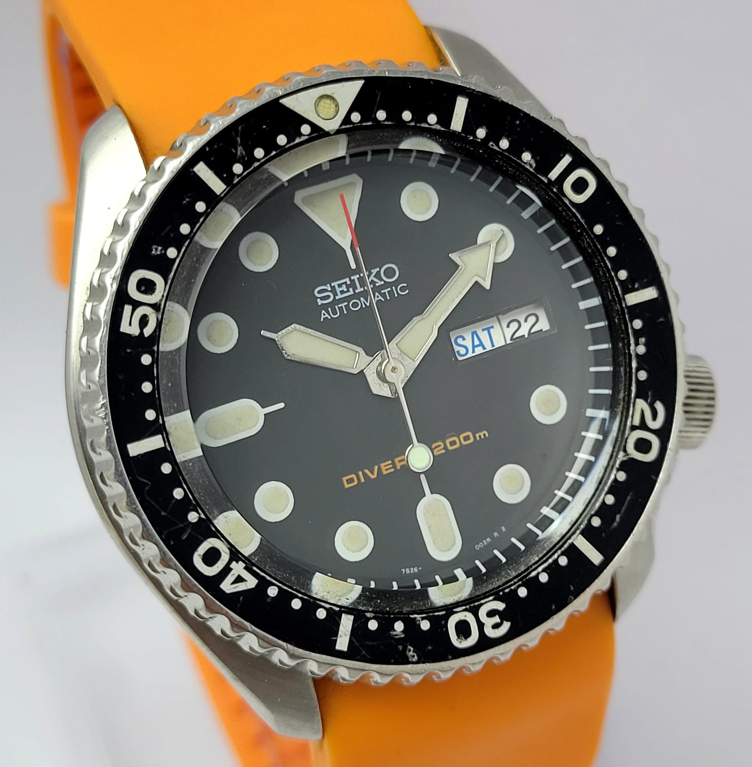 Seiko 7S26-0020 Automatic Day/Date Scuba Diver Vintage Men's Watch