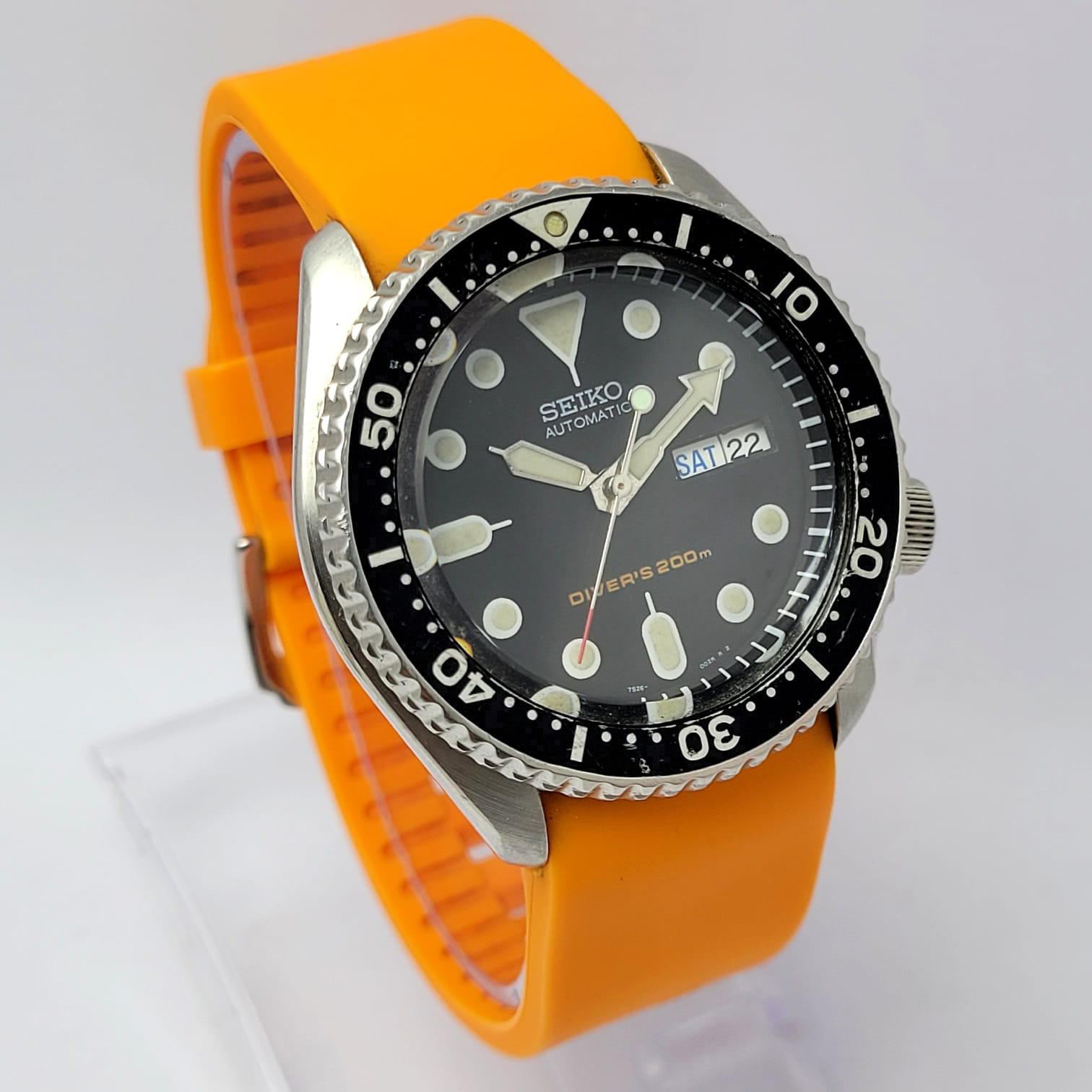 Seiko 7S26-0020 Automatic Day/Date Scuba Diver Vintage Men's Watch