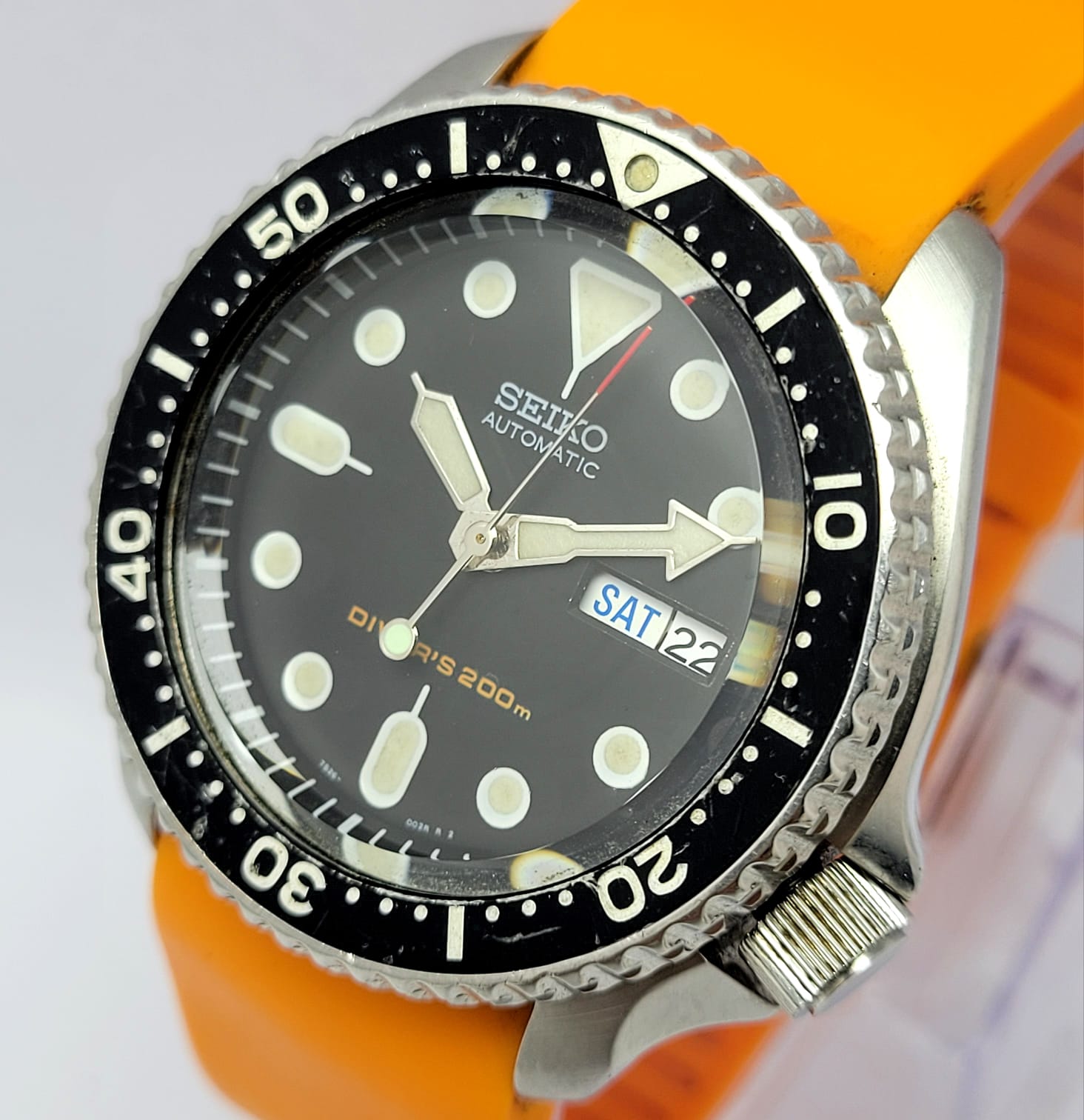 Seiko 7S26-0020 Automatic Day/Date Scuba Diver Vintage Men's Watch